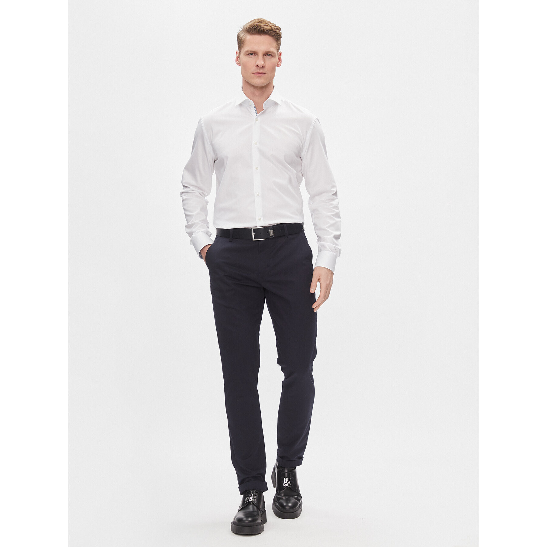 Hugo Риза Kery 50508303 Бял Slim Fit - Pepit.bg