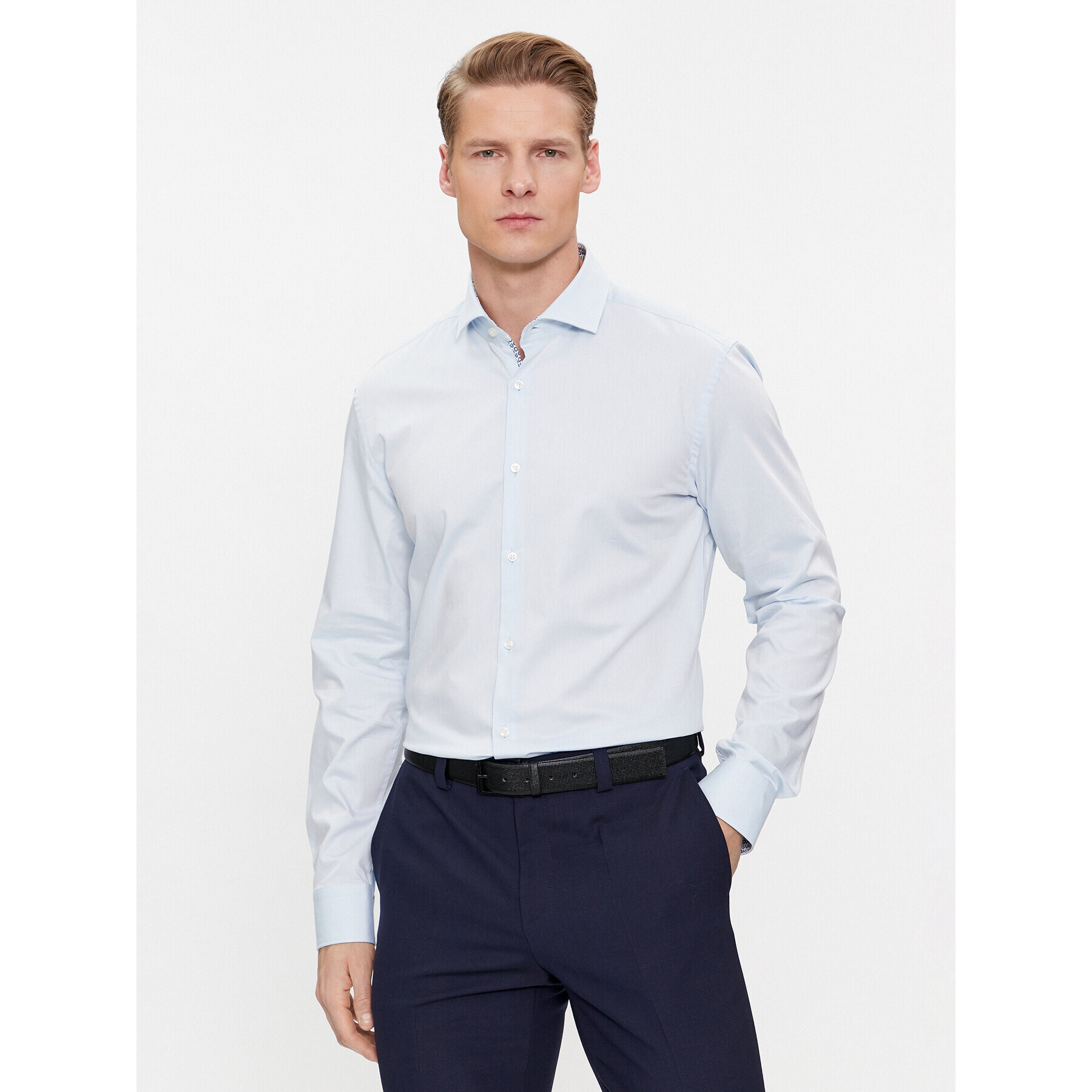 Hugo Риза Kery 50508303 Син Slim Fit - Pepit.bg