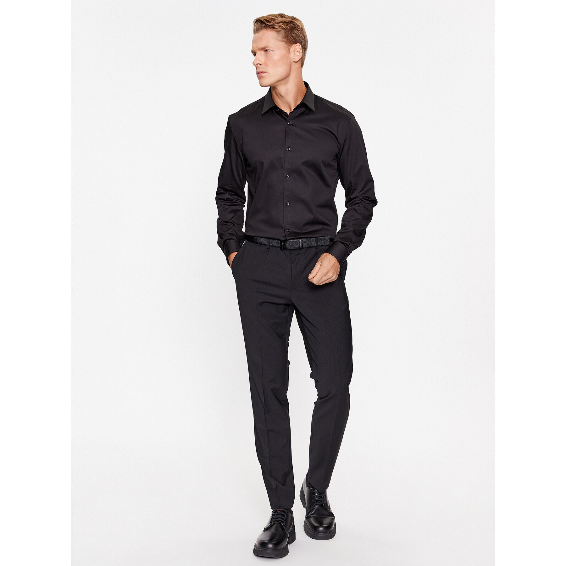 Hugo Риза King 50500956 Черен Slim Fit - Pepit.bg