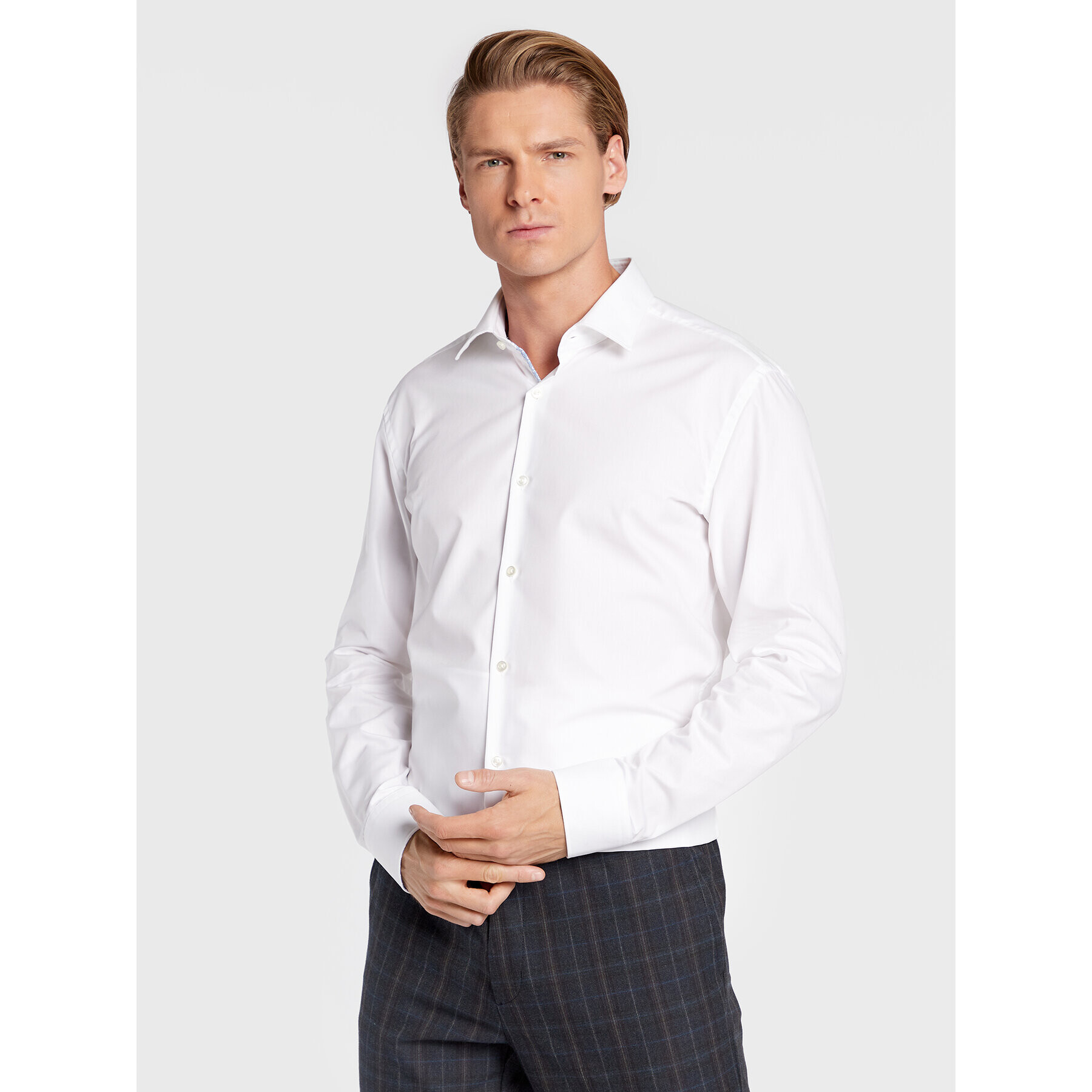 Hugo Риза Koey 50479227 Бял Slim Fit - Pepit.bg