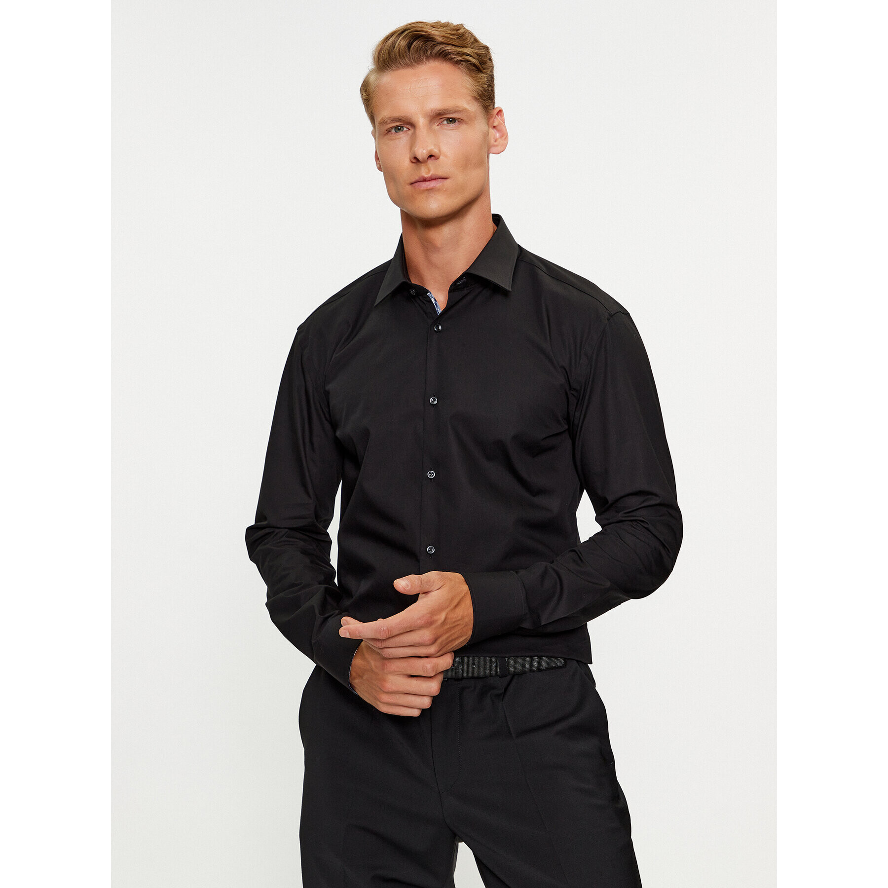 Hugo Риза Koey 50494513 Черен Slim Fit - Pepit.bg