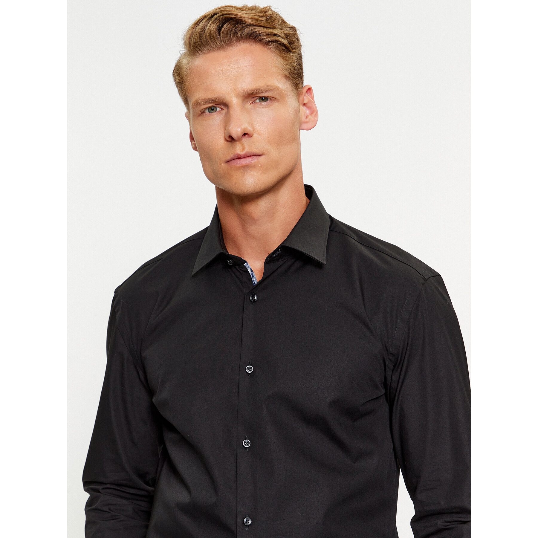 Hugo Риза Koey 50494513 Черен Slim Fit - Pepit.bg