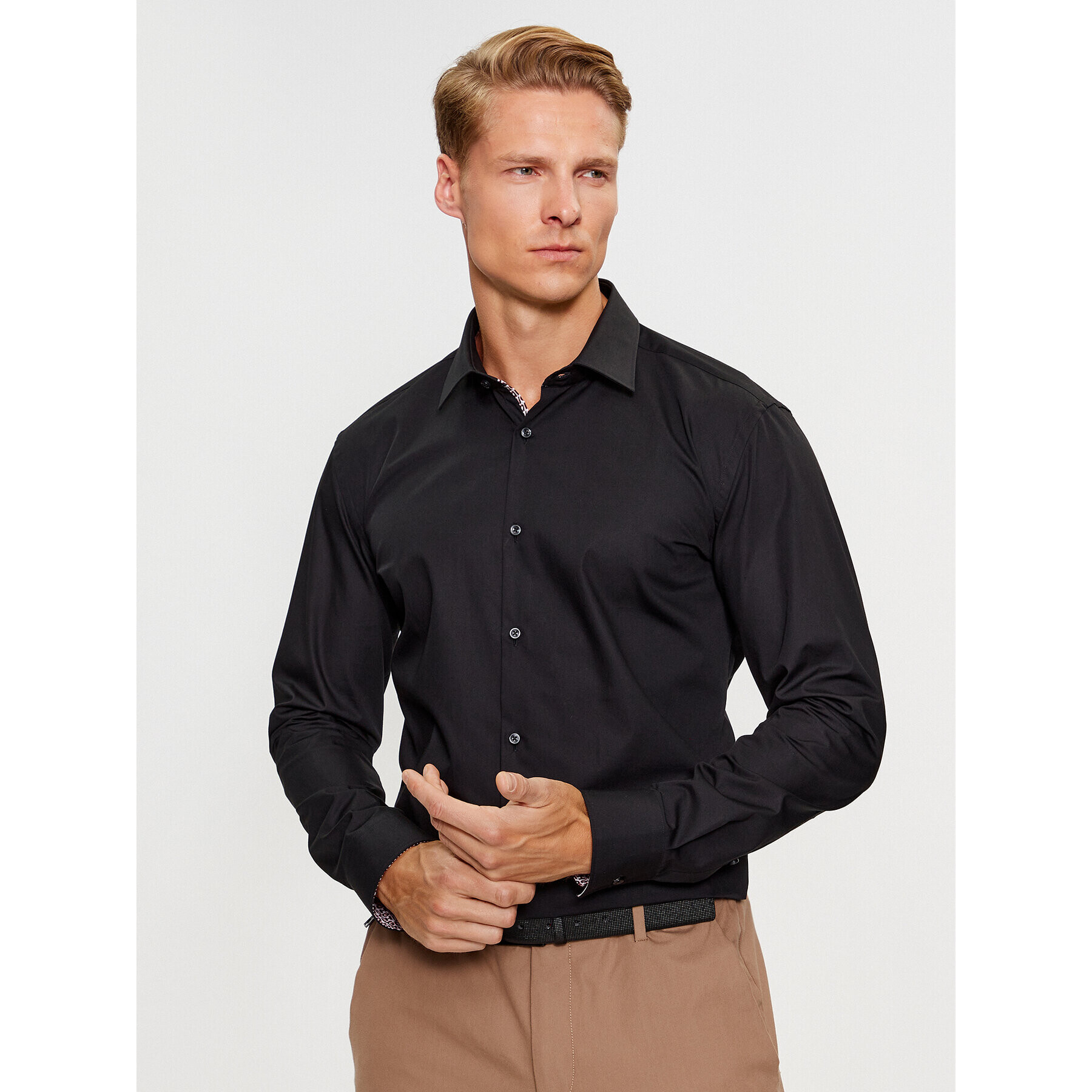 Hugo Риза Koey 50494531 Черен Slim Fit - Pepit.bg