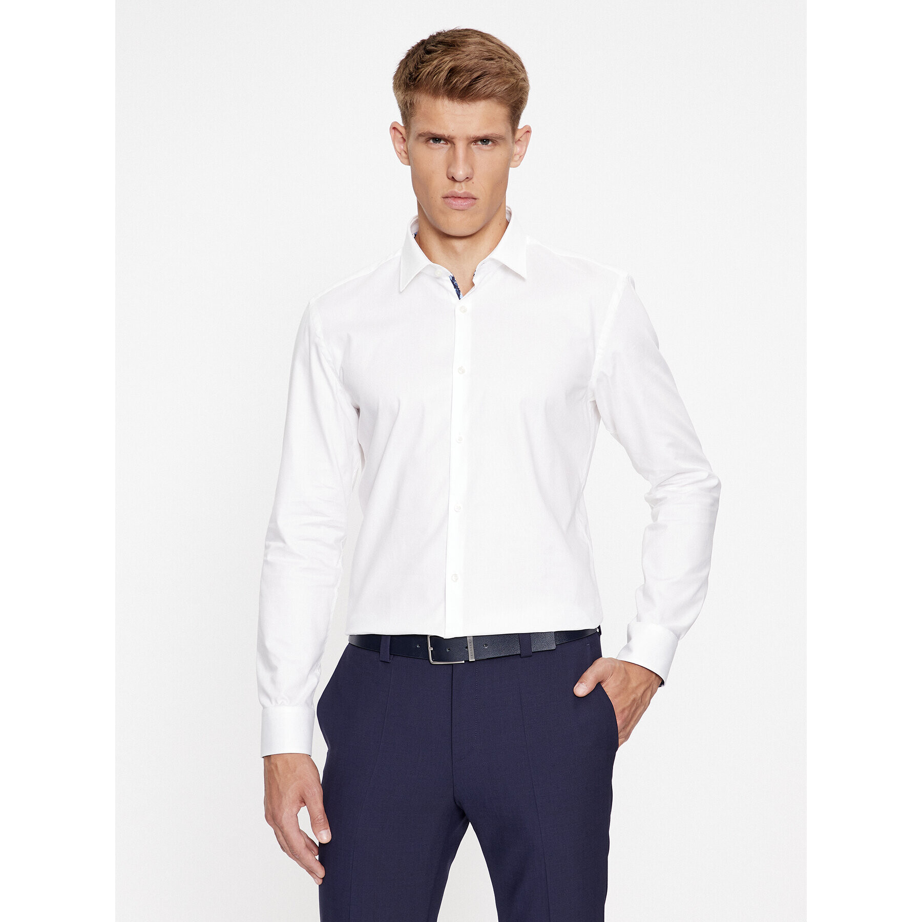 Hugo Риза Koey 50500210 Бял Slim Fit - Pepit.bg
