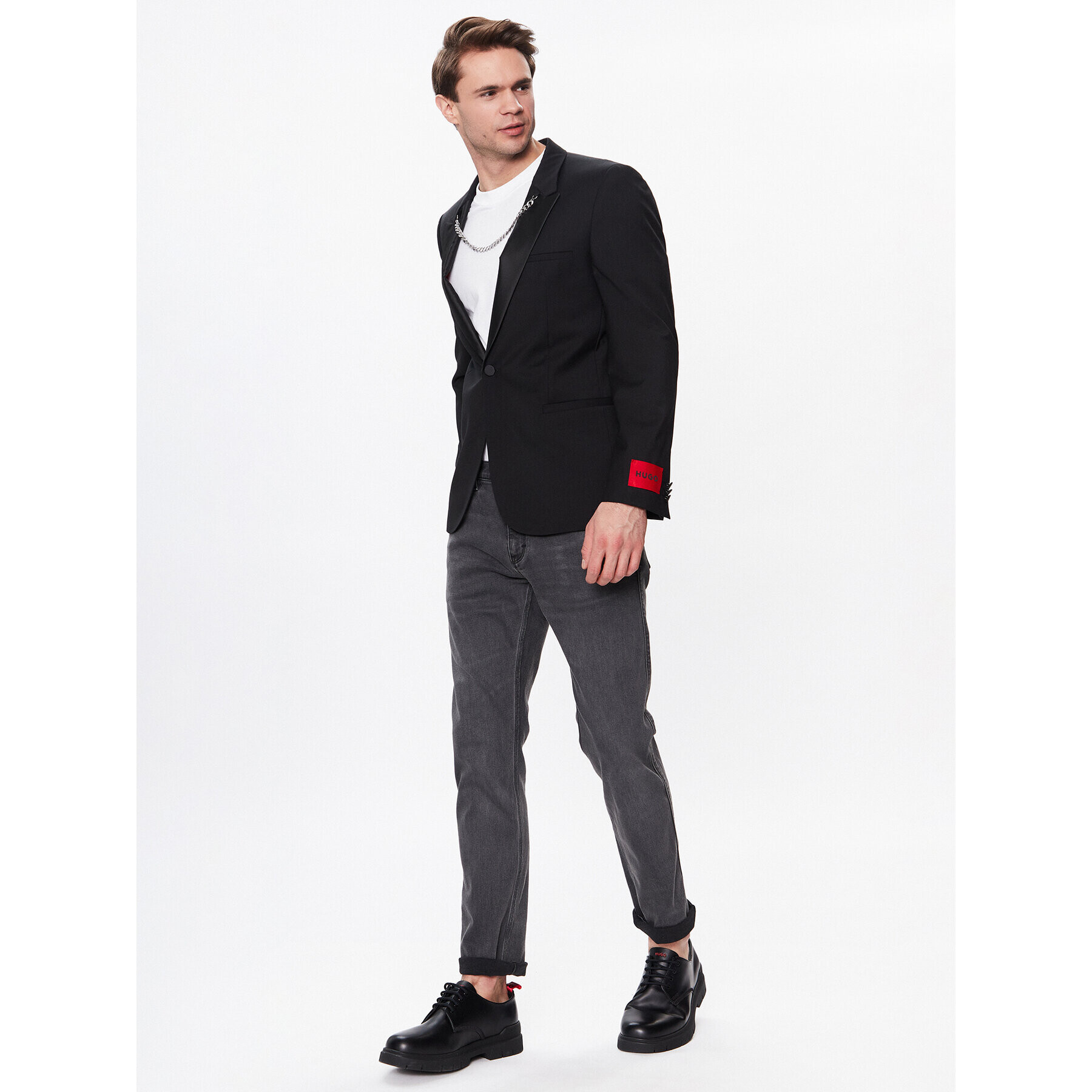 Hugo Сако 50483142 Черен Extra Slim Fit - Pepit.bg