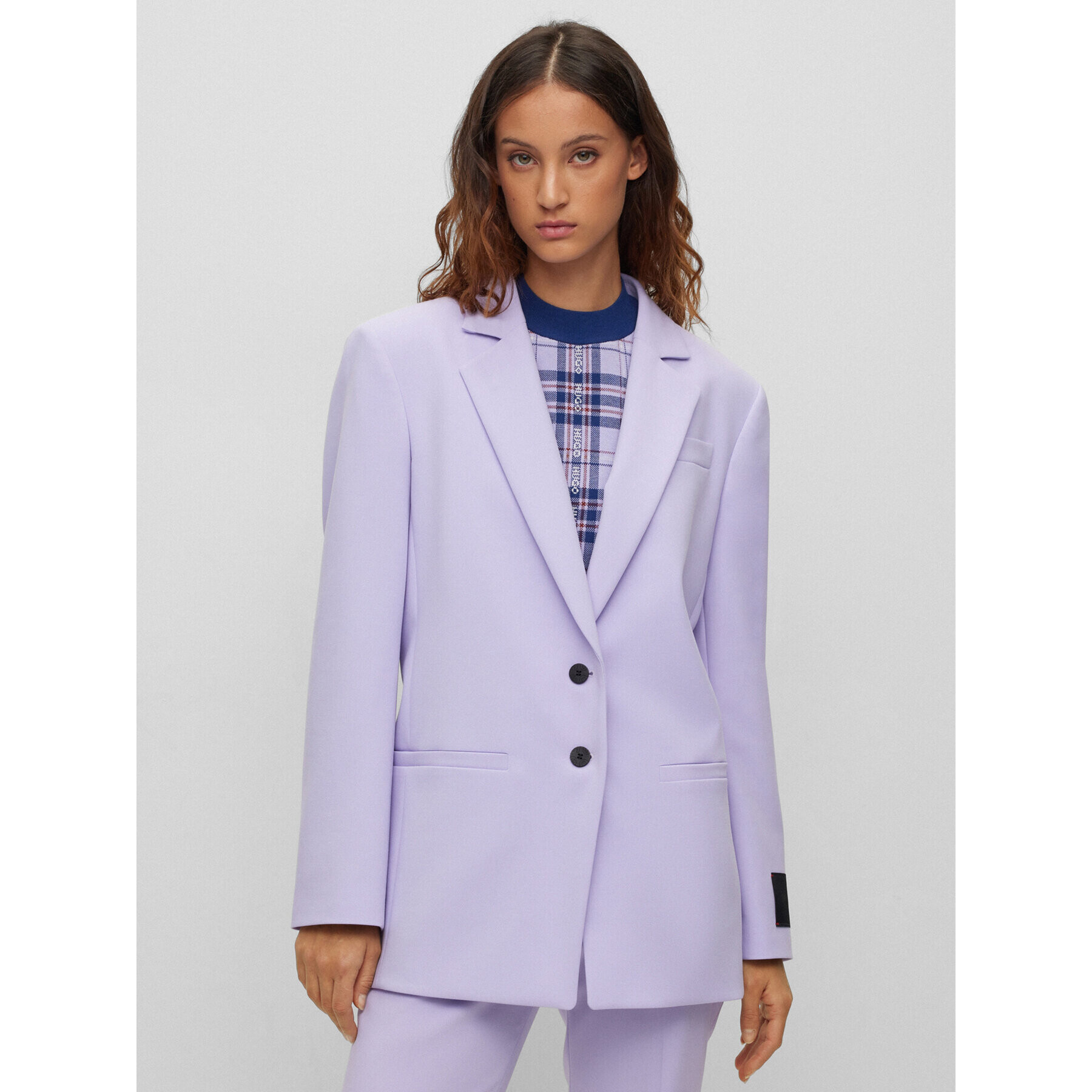 Hugo Сако Amyia 50494501 Виолетов Relaxed Fit - Pepit.bg