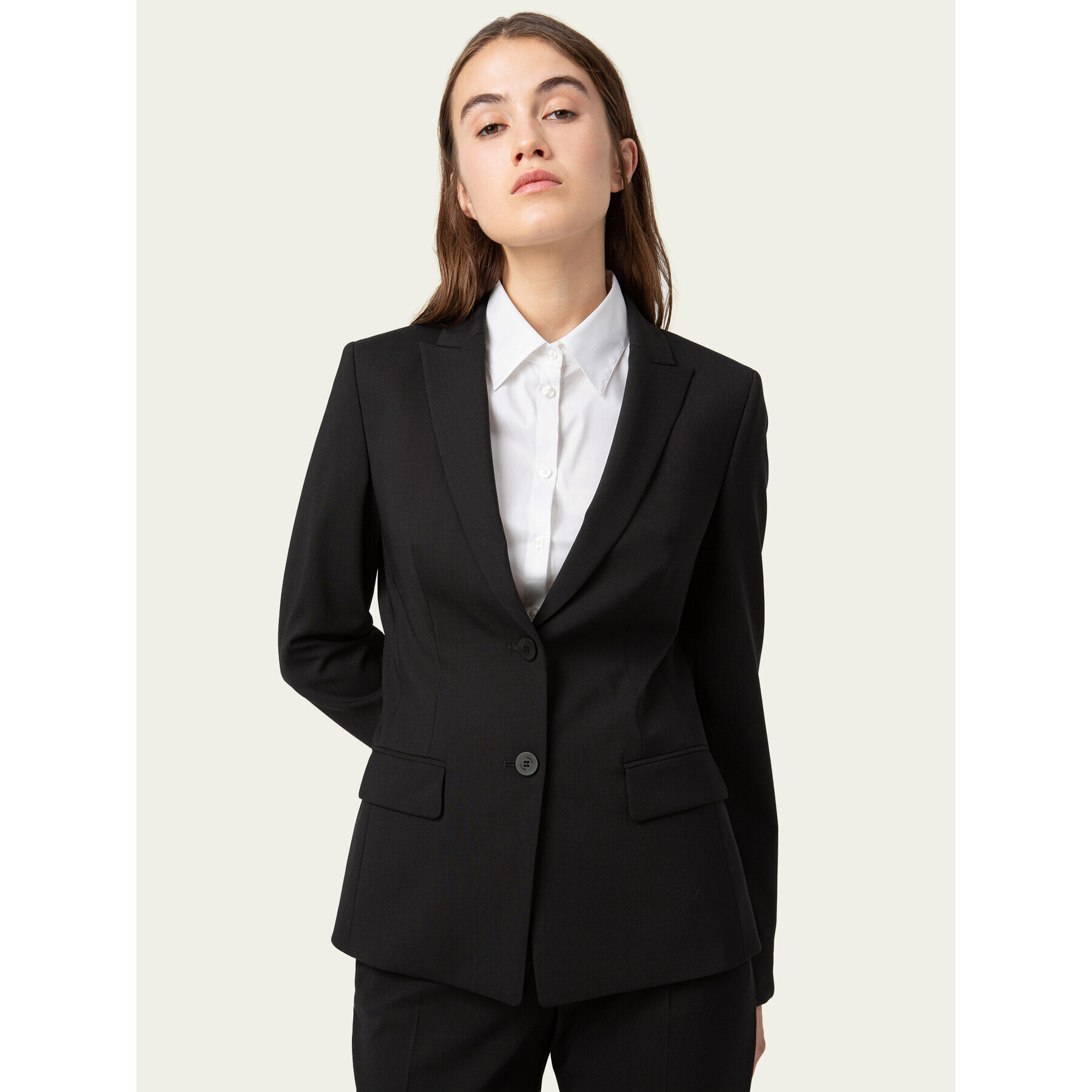 Hugo Блейзър The Long-2 50440496 Черен Regular Fit - Pepit.bg