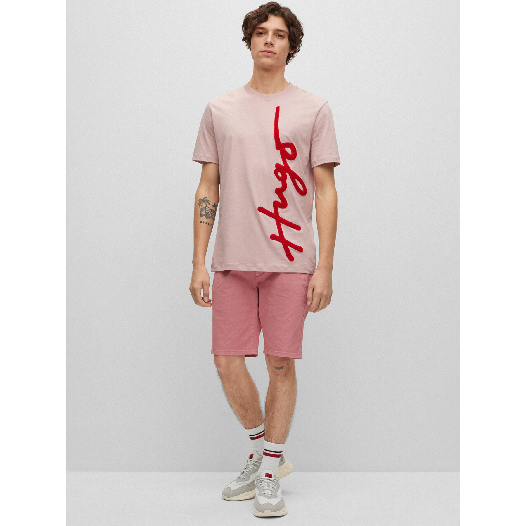 Hugo Шорти от плат 50471182 Розов Slim Fit - Pepit.bg