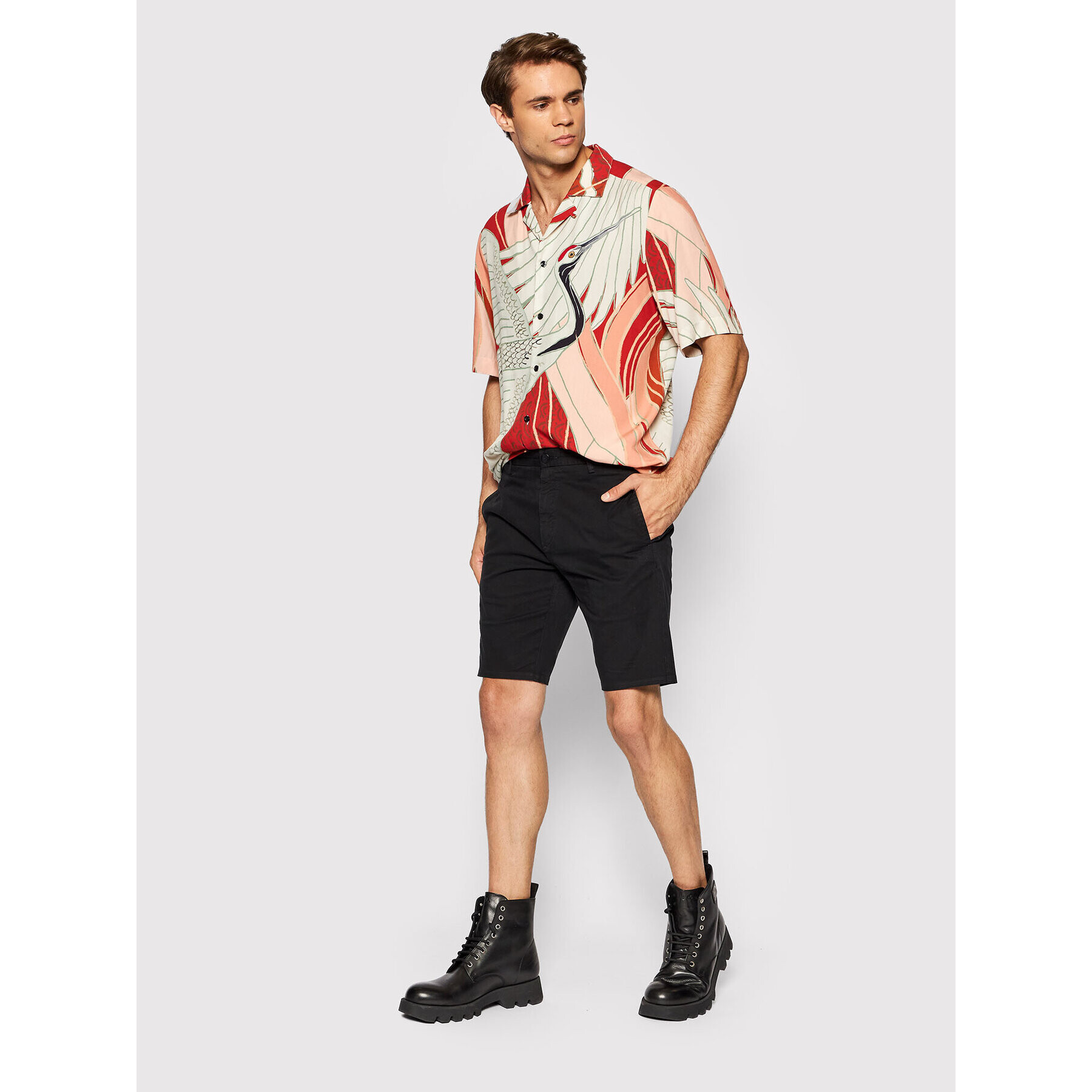 Hugo Шорти от плат David212Sd 50449556 Черен Regular Fit - Pepit.bg
