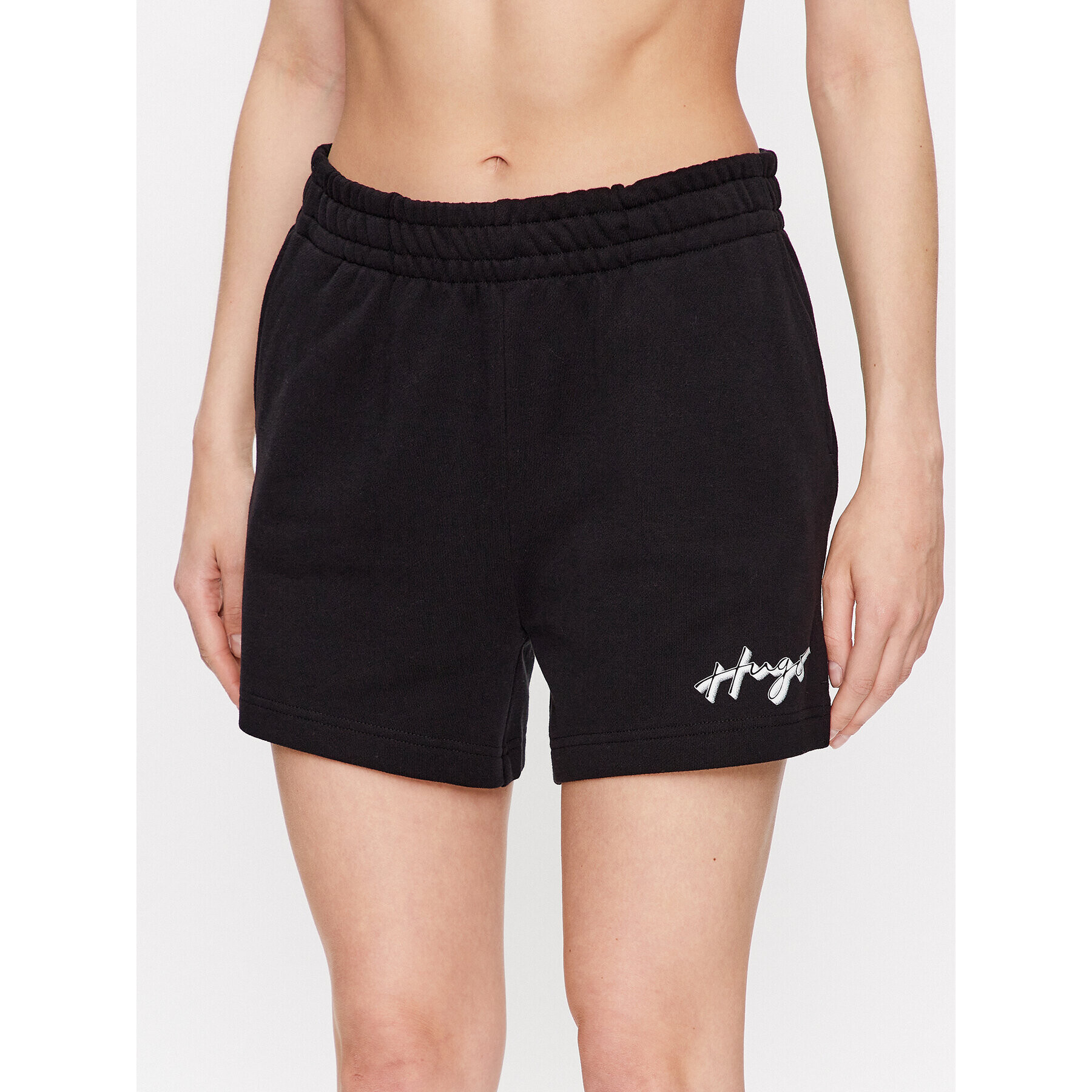 Hugo Шорти от плат Nashari 50486319 Черен Regular Fit - Pepit.bg