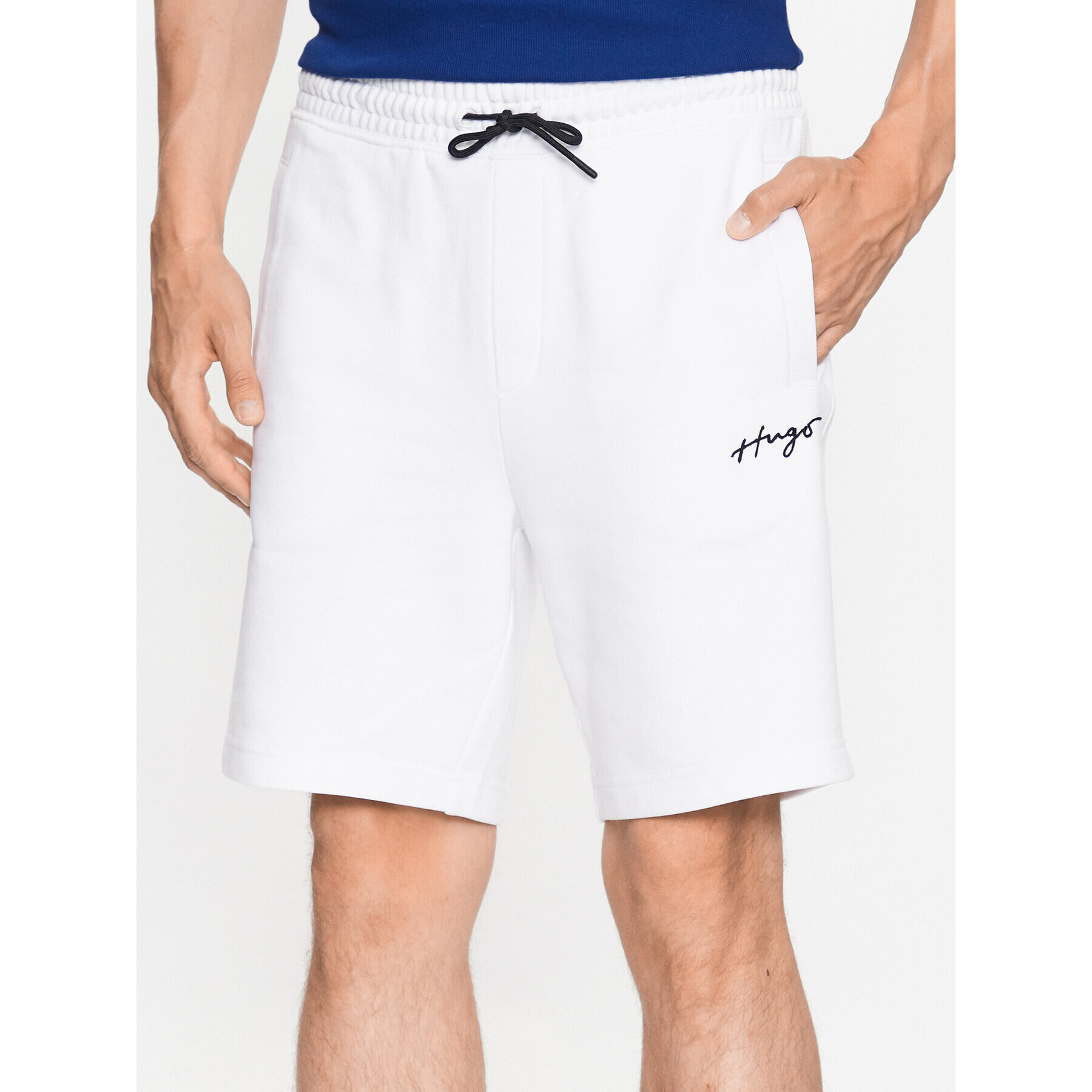 Hugo Спортни шорти Dampinas 50486438 Бял Relaxed Fit - Pepit.bg