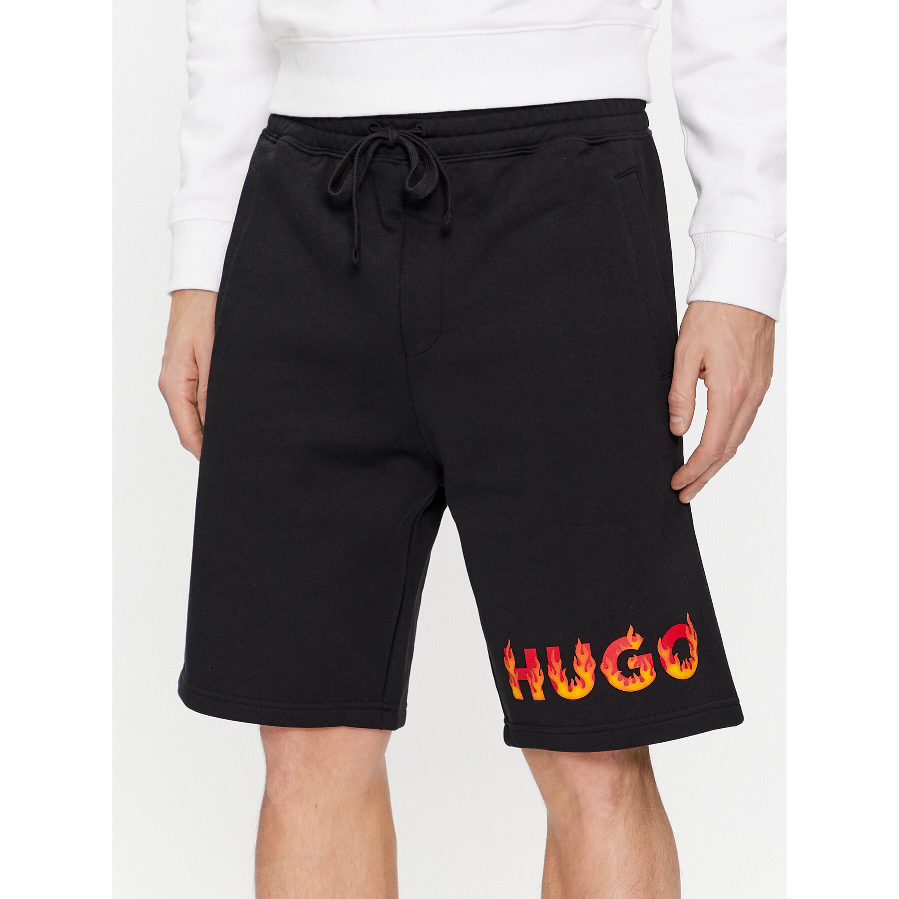 Hugo Спортни шорти Dinque 50504826 Черен Relaxed Fit - Pepit.bg