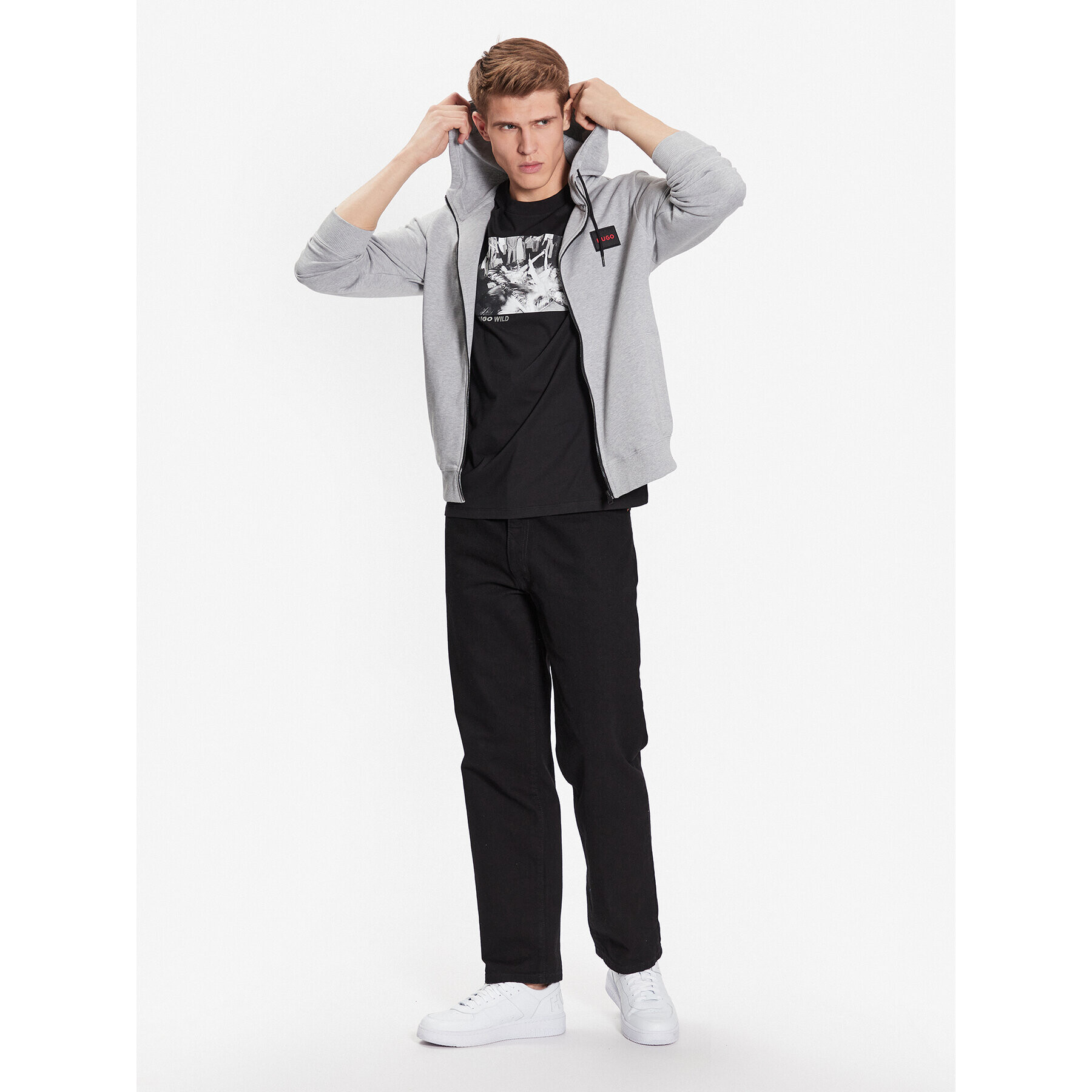Hugo Суитшърт Daple212 50447972 Сив Regular Fit - Pepit.bg