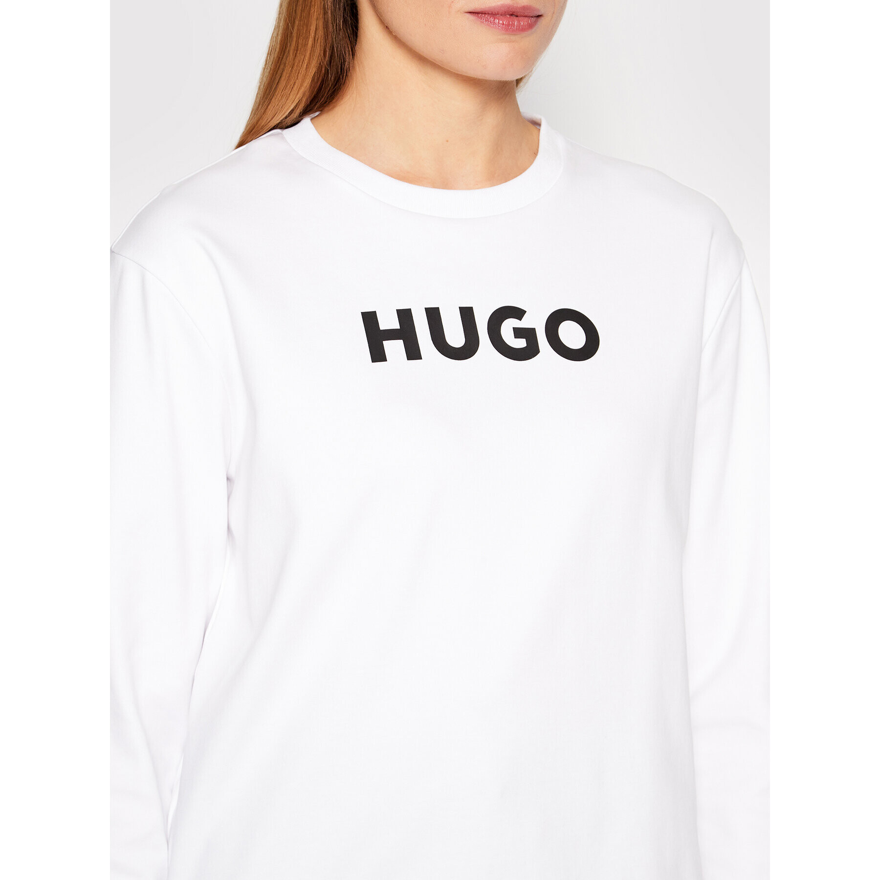 Hugo Суитшърт 50470571 Бял Regular Fit - Pepit.bg