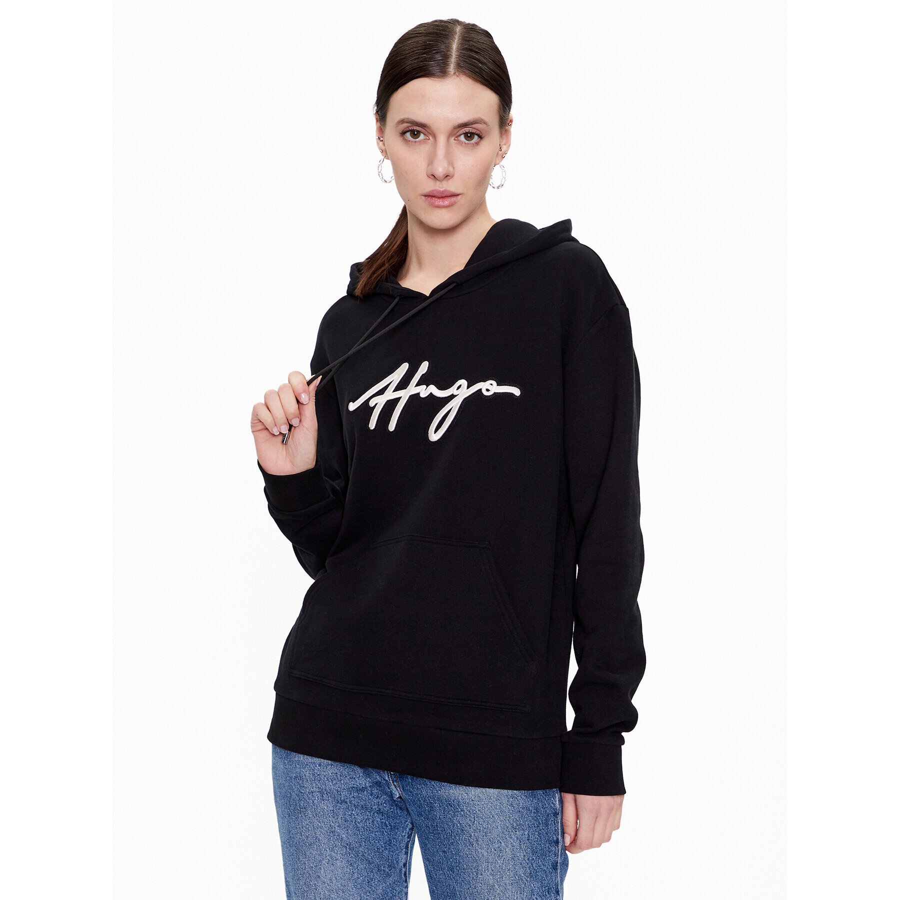 Hugo Суитшърт 50478218 Черен Regular Fit - Pepit.bg