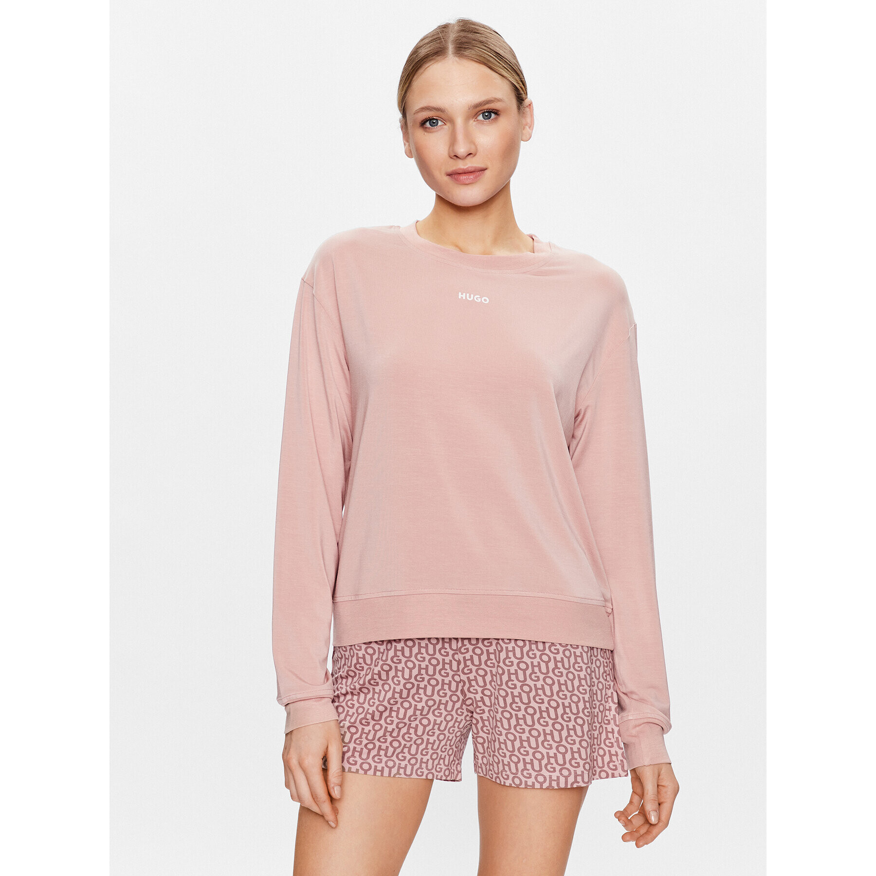 Hugo Суитшърт 50480539 Розов Relaxed Fit - Pepit.bg
