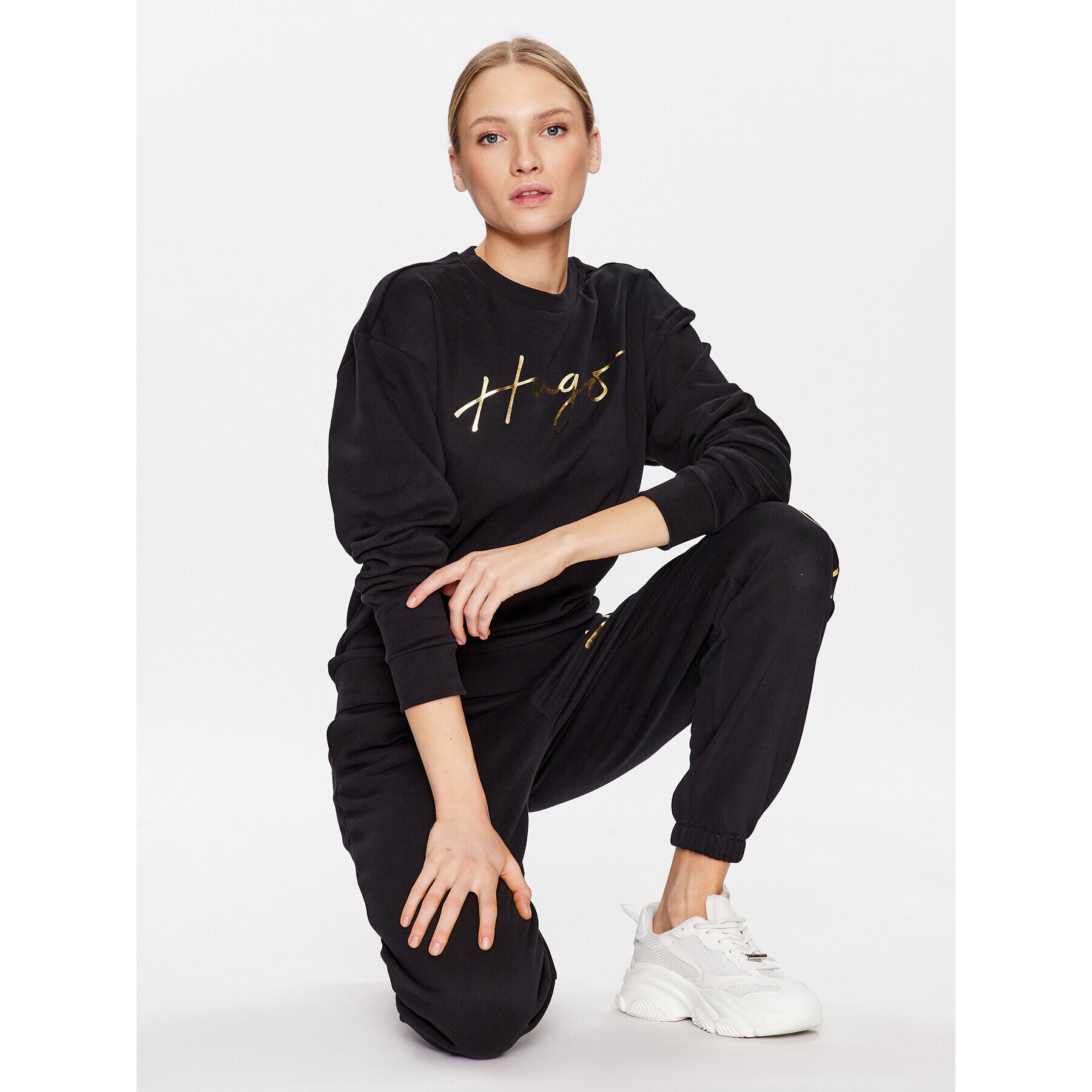 Hugo Суитшърт 50484666 Черен Regular Fit - Pepit.bg