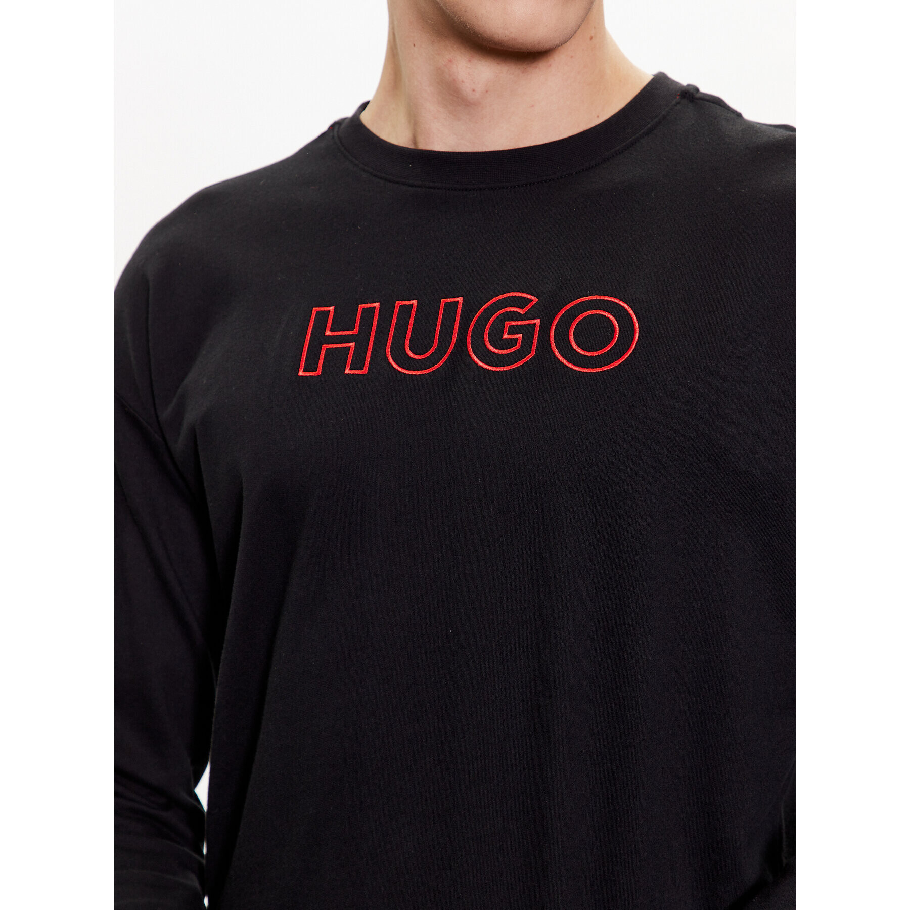 Hugo Суитшърт 50485013 Черен Relaxed Fit - Pepit.bg