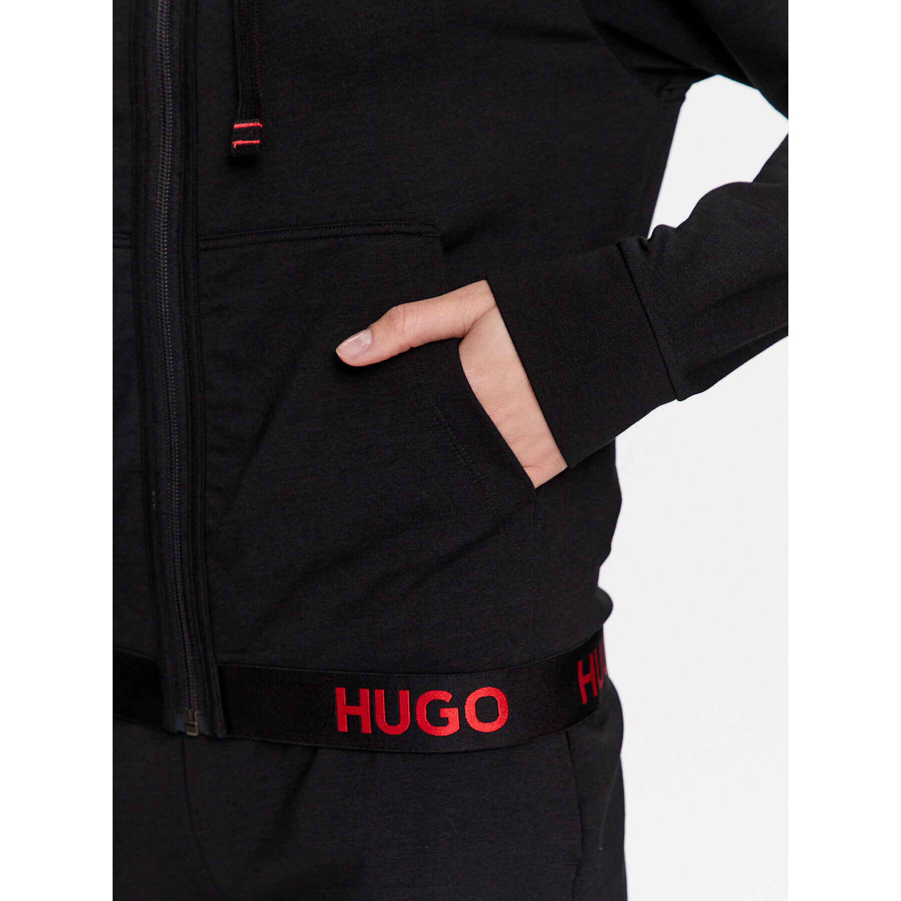 Hugo Суитшърт 50490599 Черен Regular Fit - Pepit.bg