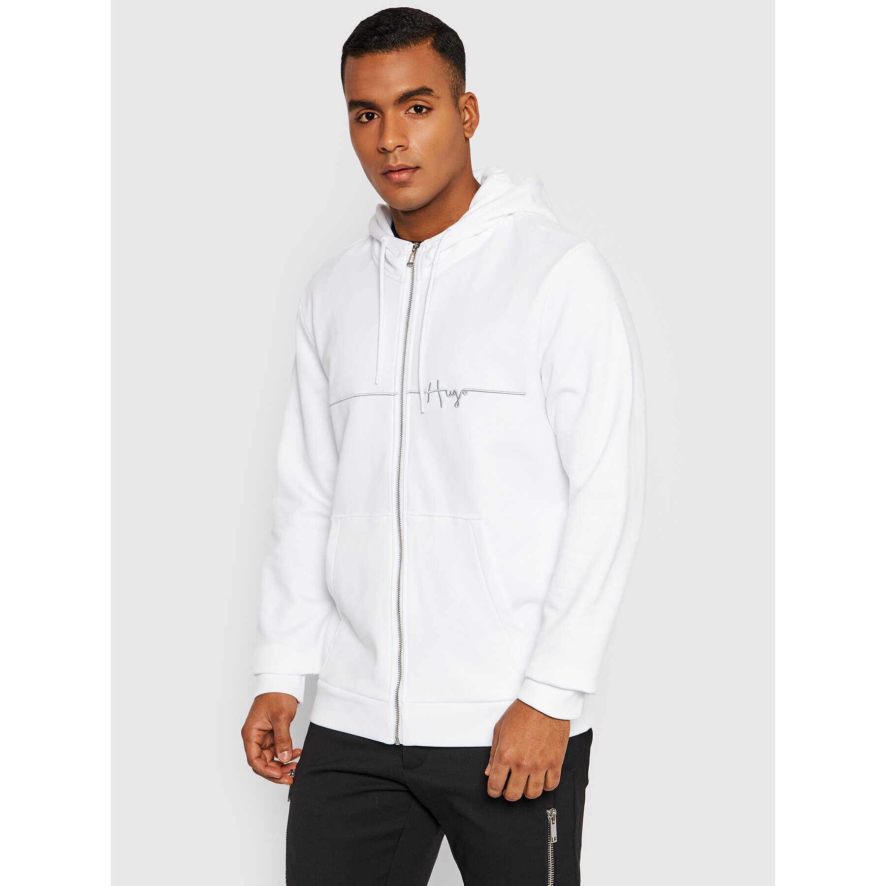 Hugo Суитшърт Dampari 50457100 Бял Regular Fit - Pepit.bg