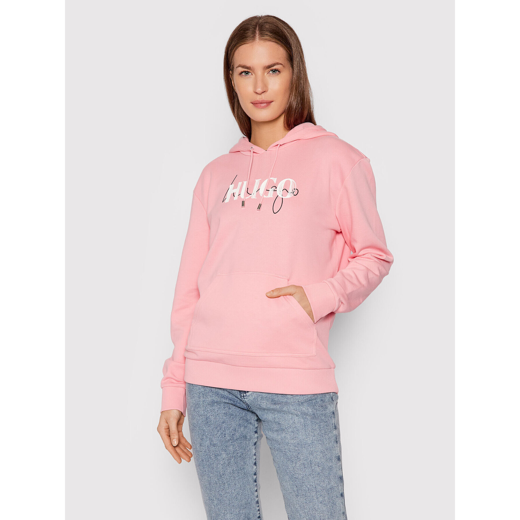 Hugo Суитшърт Dasara 50452831 Розов Relaxed Fit - Pepit.bg