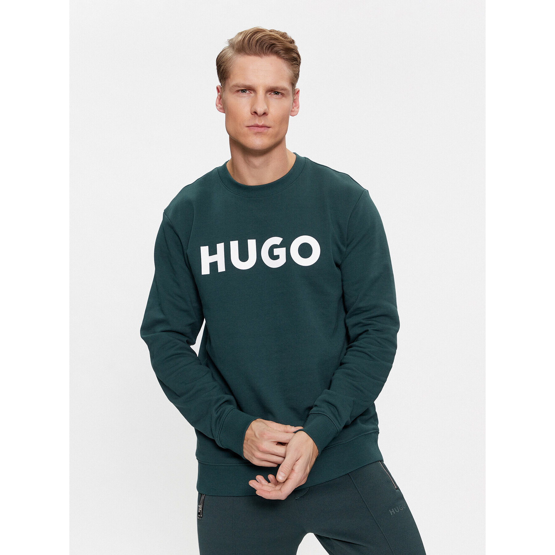 Hugo Суитшърт Dem 50477328 Каки Regular Fit - Pepit.bg