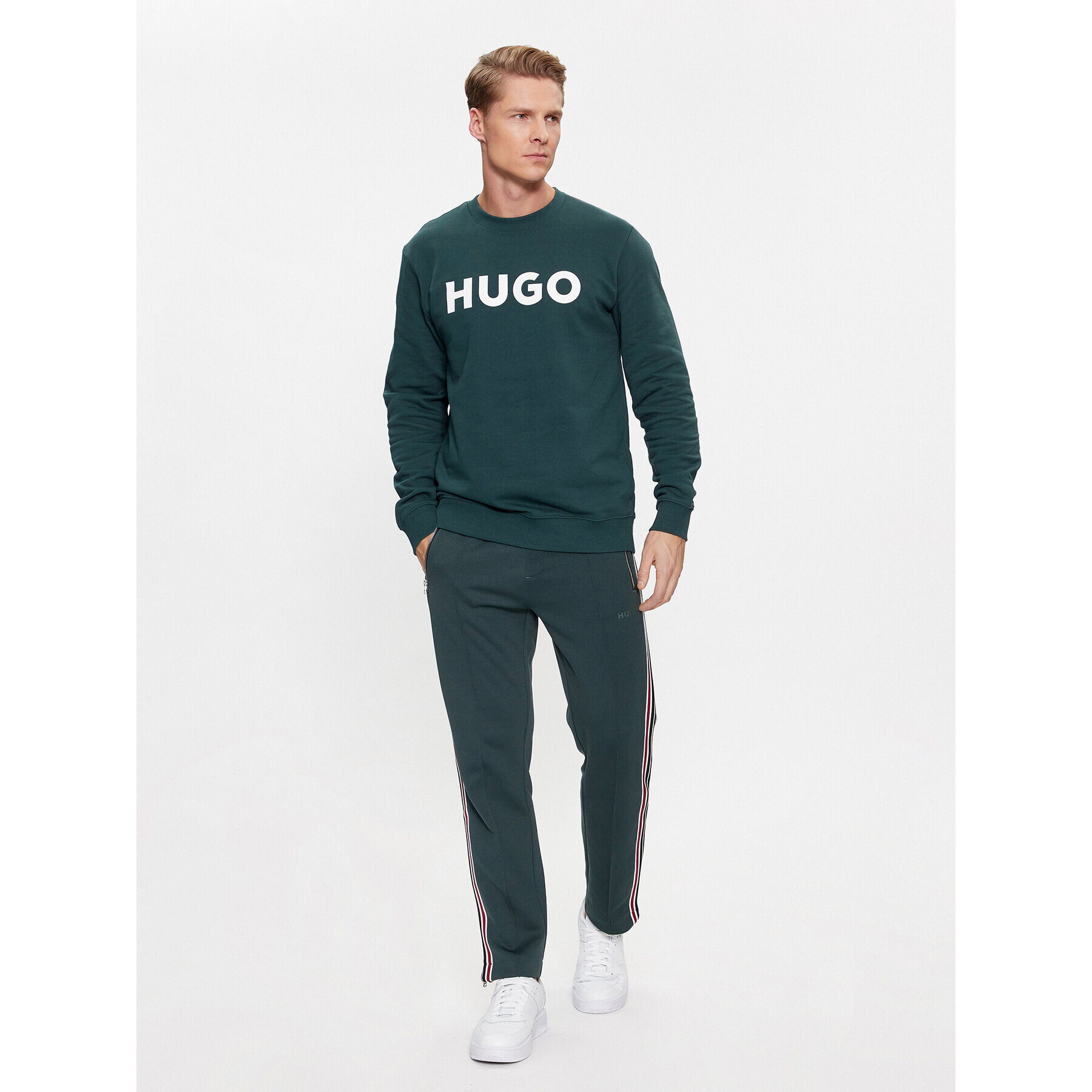 Hugo Суитшърт Dem 50477328 Каки Regular Fit - Pepit.bg