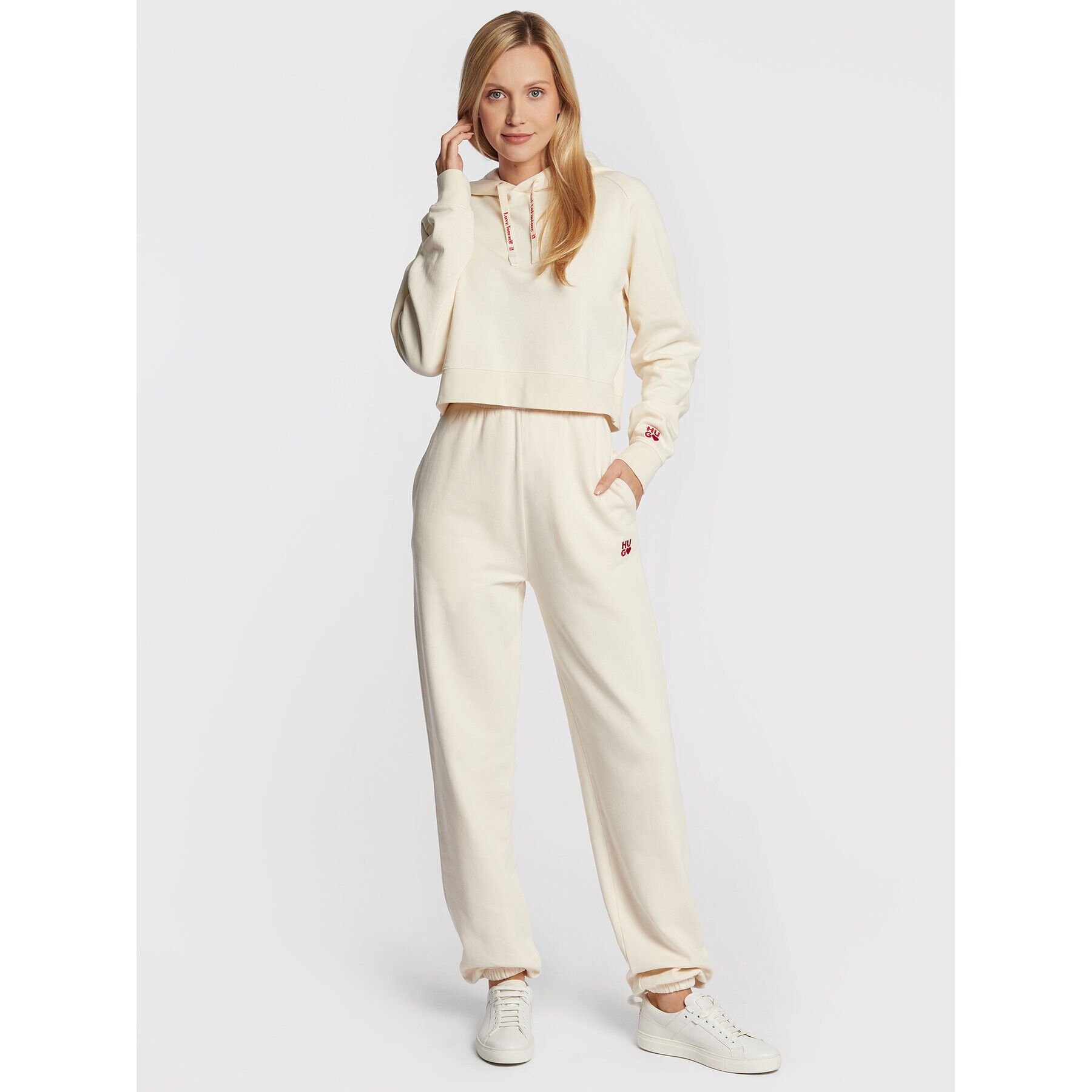 Hugo Суитшърт Dimalaya 50474966 Бежов Regular Fit - Pepit.bg