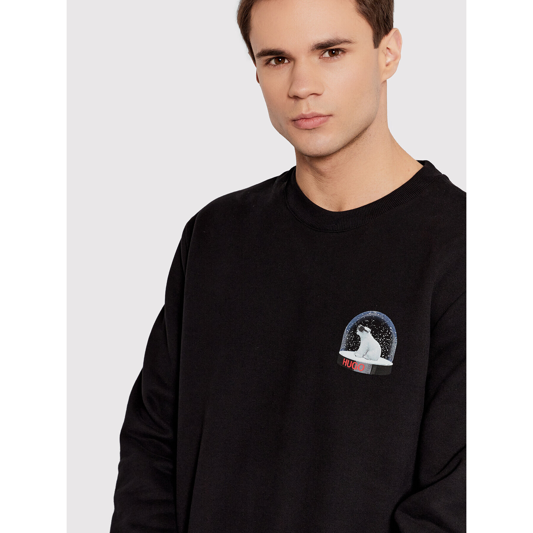 Hugo Суитшърт Dolarbear 50463215 Черен Relaxed Fit - Pepit.bg