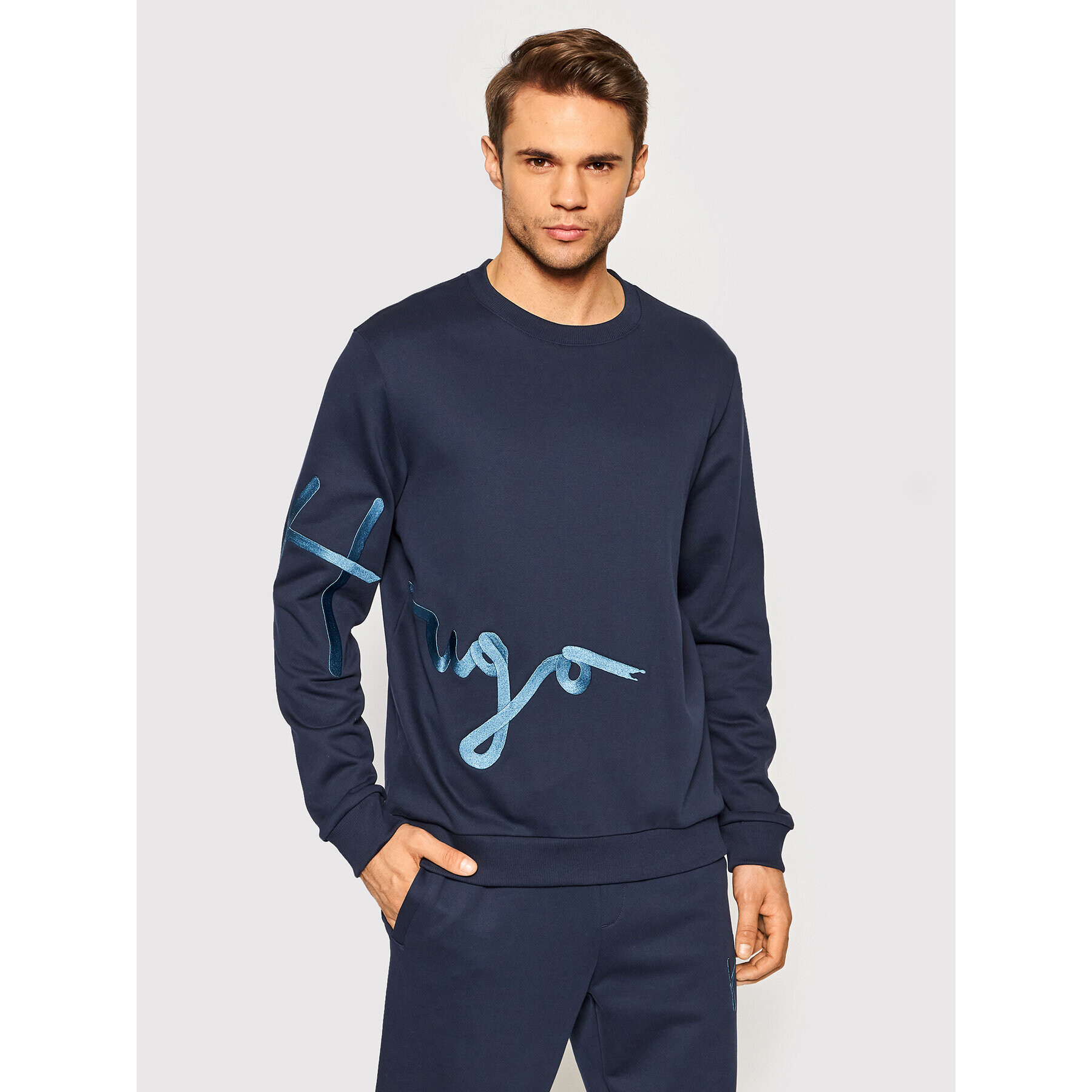 Hugo Суитшърт Dollins 50457096 Тъмносин Regular Fit - Pepit.bg