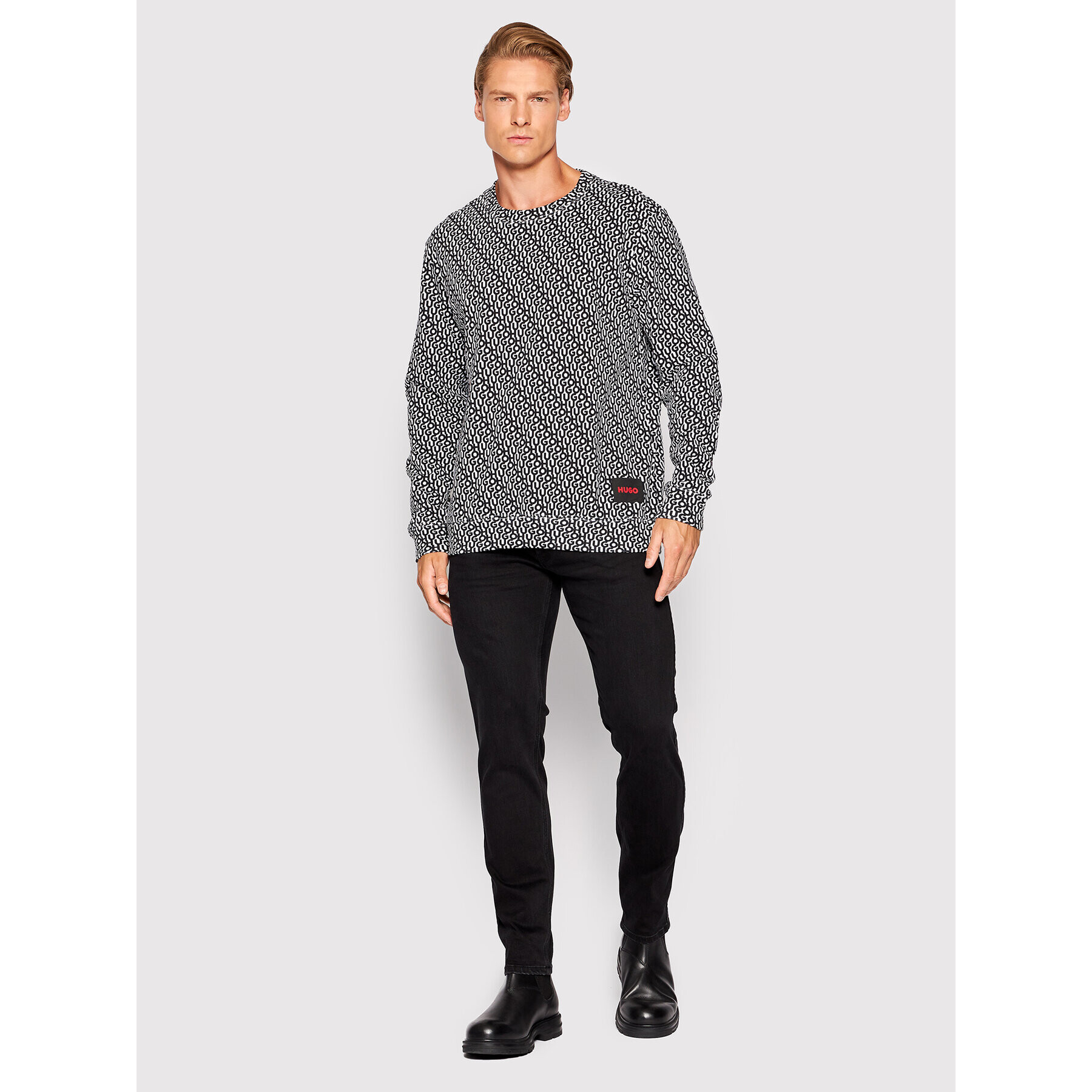 Hugo Суитшърт Donnery 50472771 Черен Regular Fit - Pepit.bg