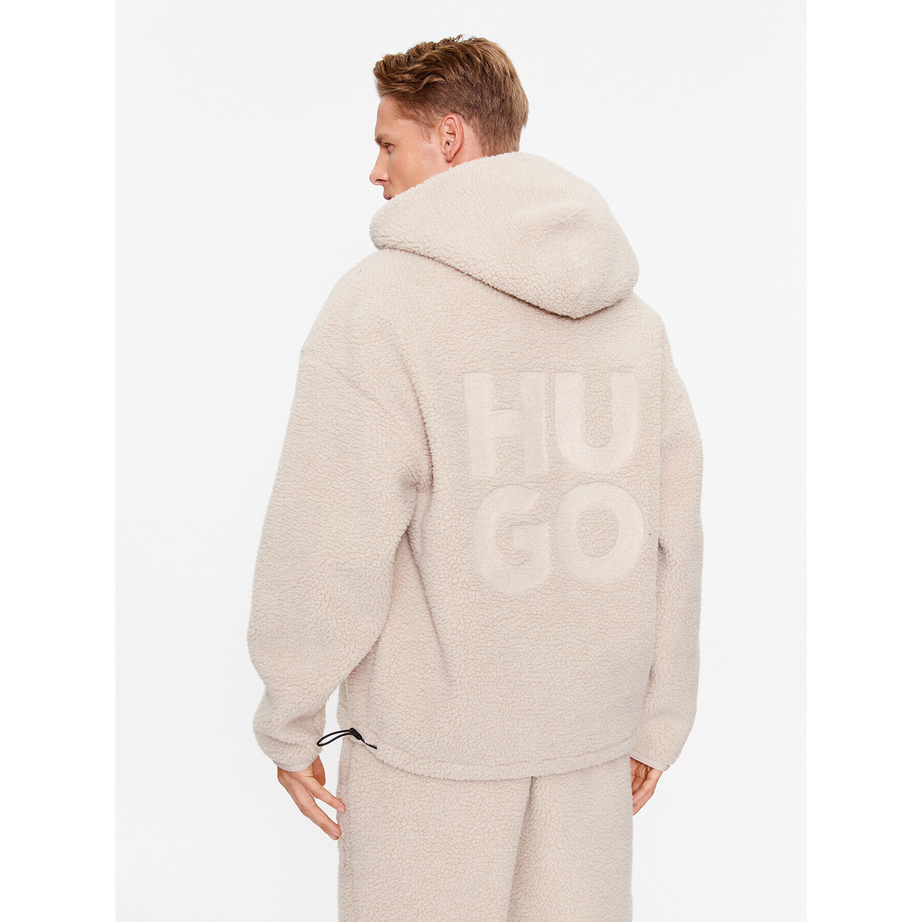 Hugo Суитшърт Dotato 50496412 Бежов Oversize - Pepit.bg