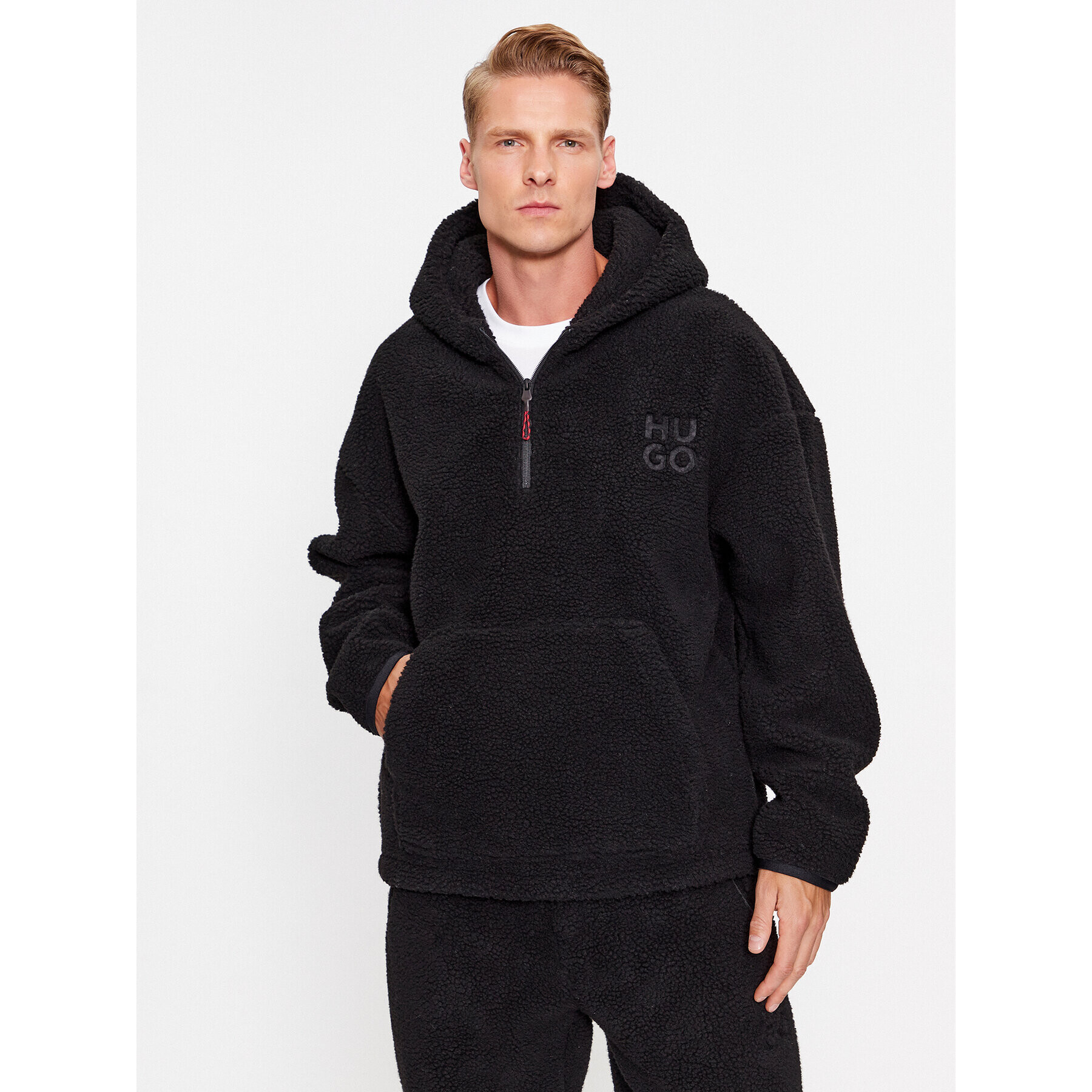 Hugo Суитшърт Dotato 50496412 Черен Oversize - Pepit.bg