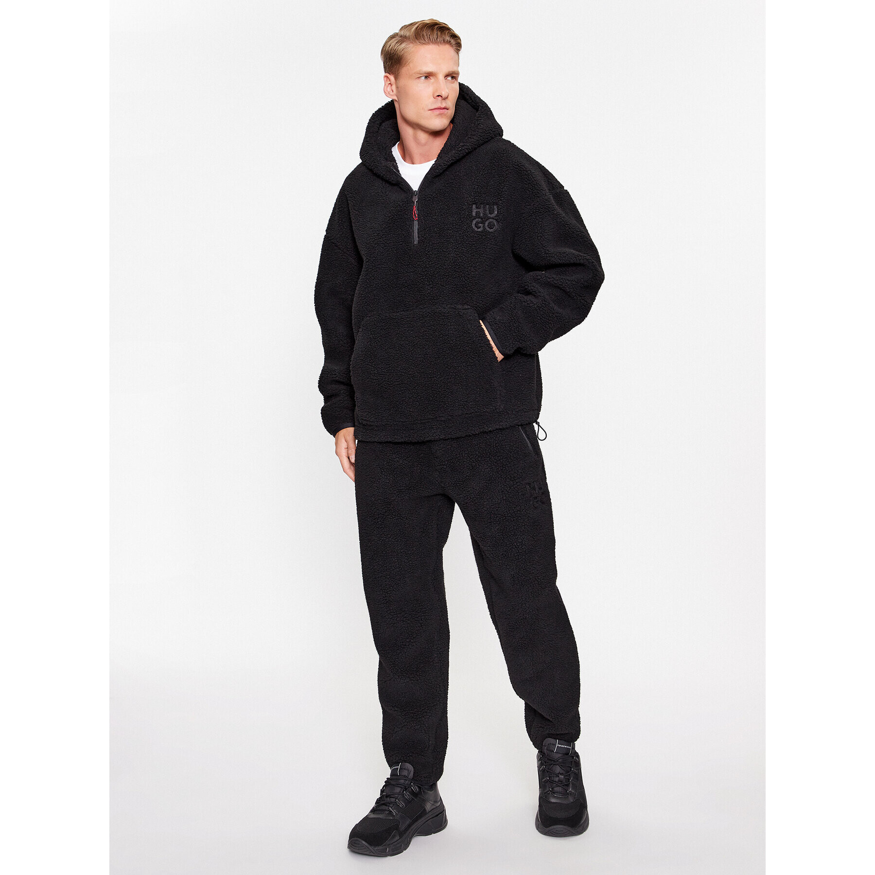Hugo Суитшърт Dotato 50496412 Черен Oversize - Pepit.bg