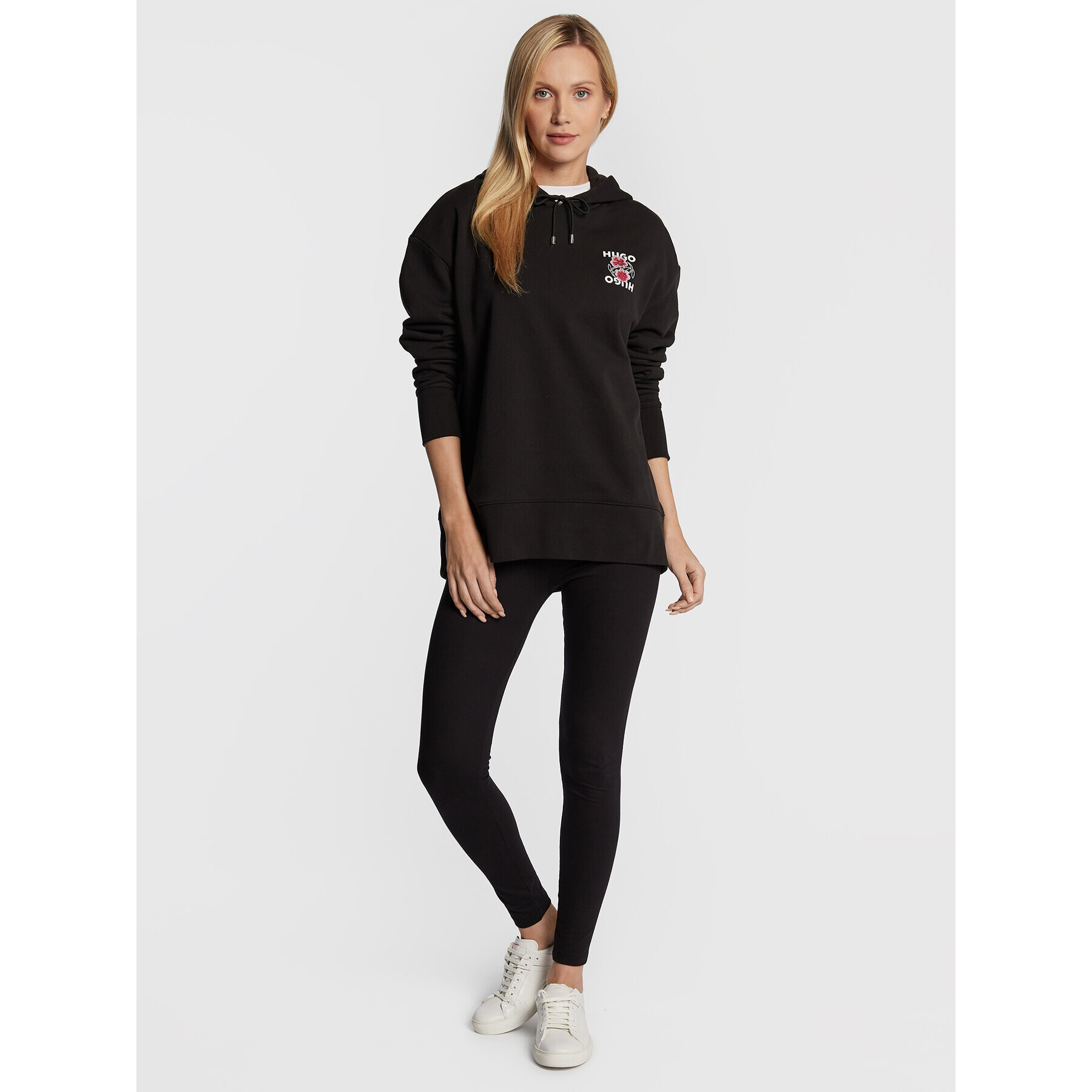 Hugo Суитшърт Dreala_2 50479769 Черен Relaxed Fit - Pepit.bg