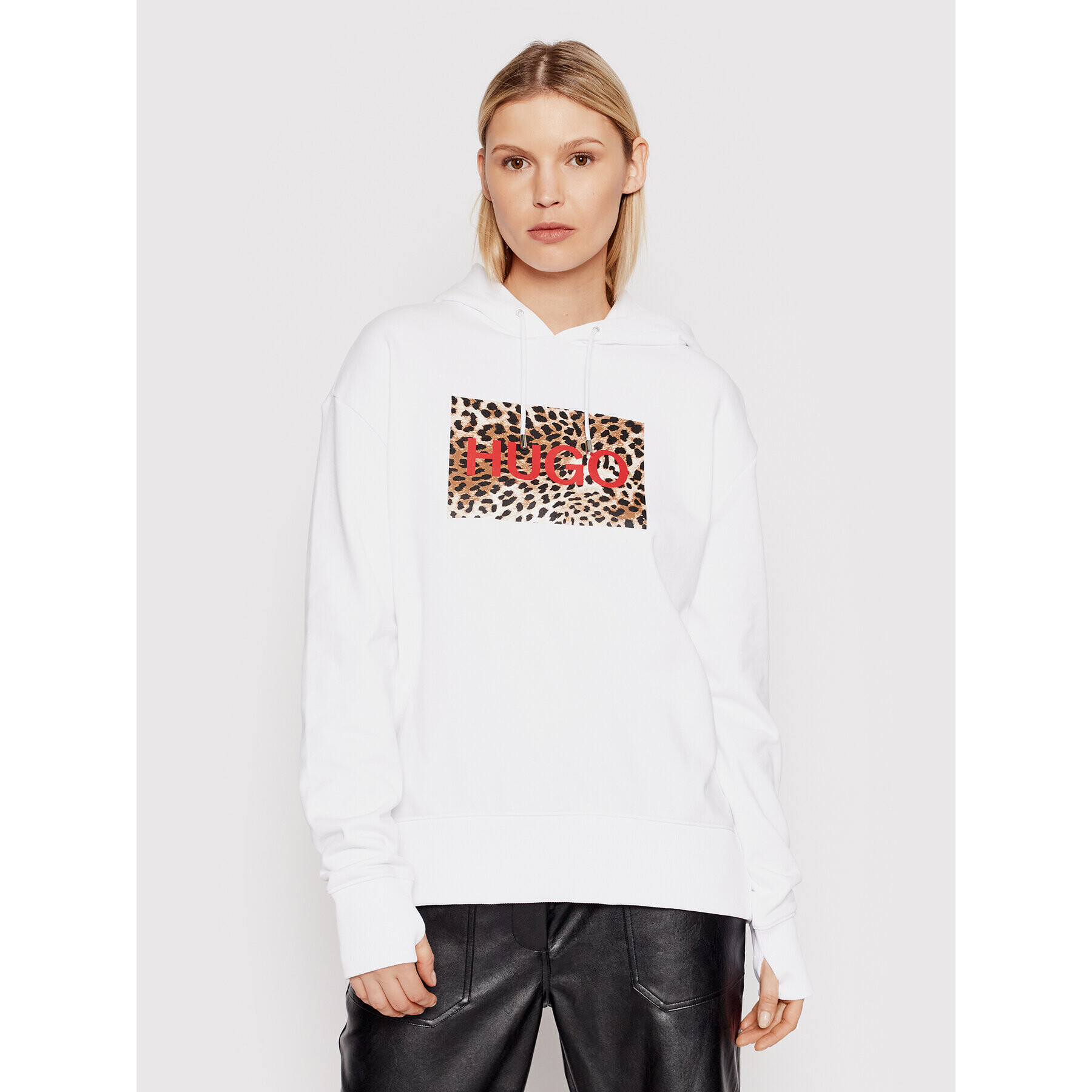 Hugo Суитшърт Dreala 50459306 Бял Relaxed Fit - Pepit.bg