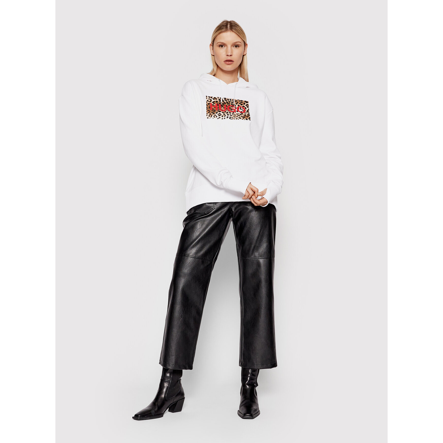 Hugo Суитшърт Dreala 50459306 Бял Relaxed Fit - Pepit.bg