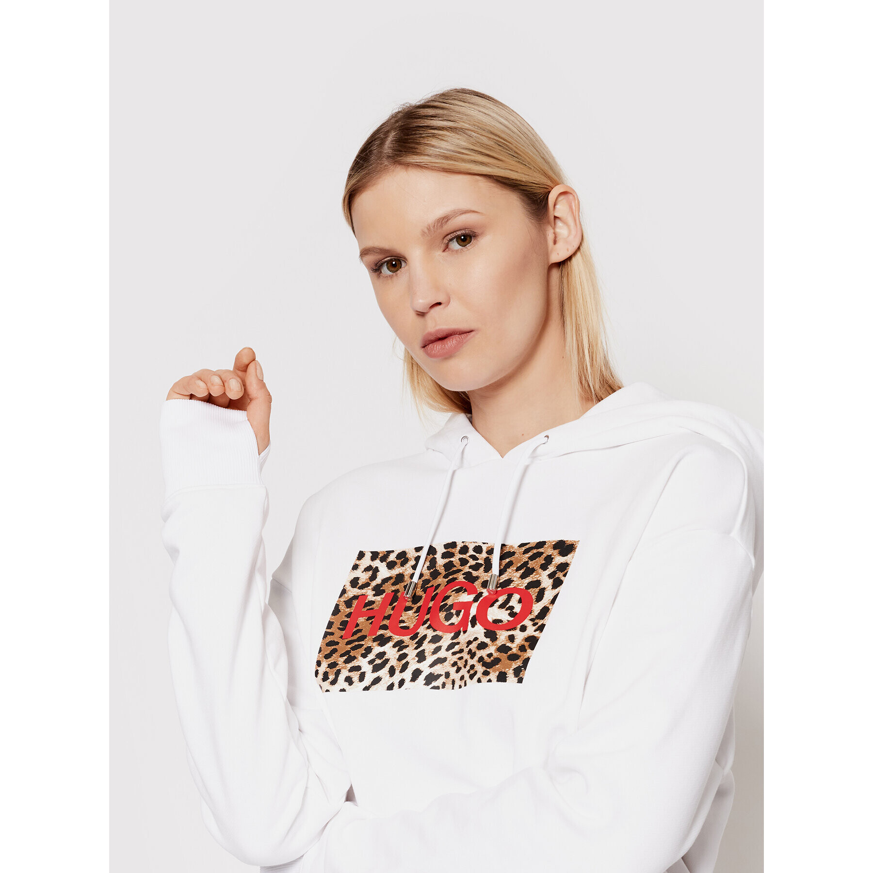 Hugo Суитшърт Dreala 50459306 Бял Relaxed Fit - Pepit.bg