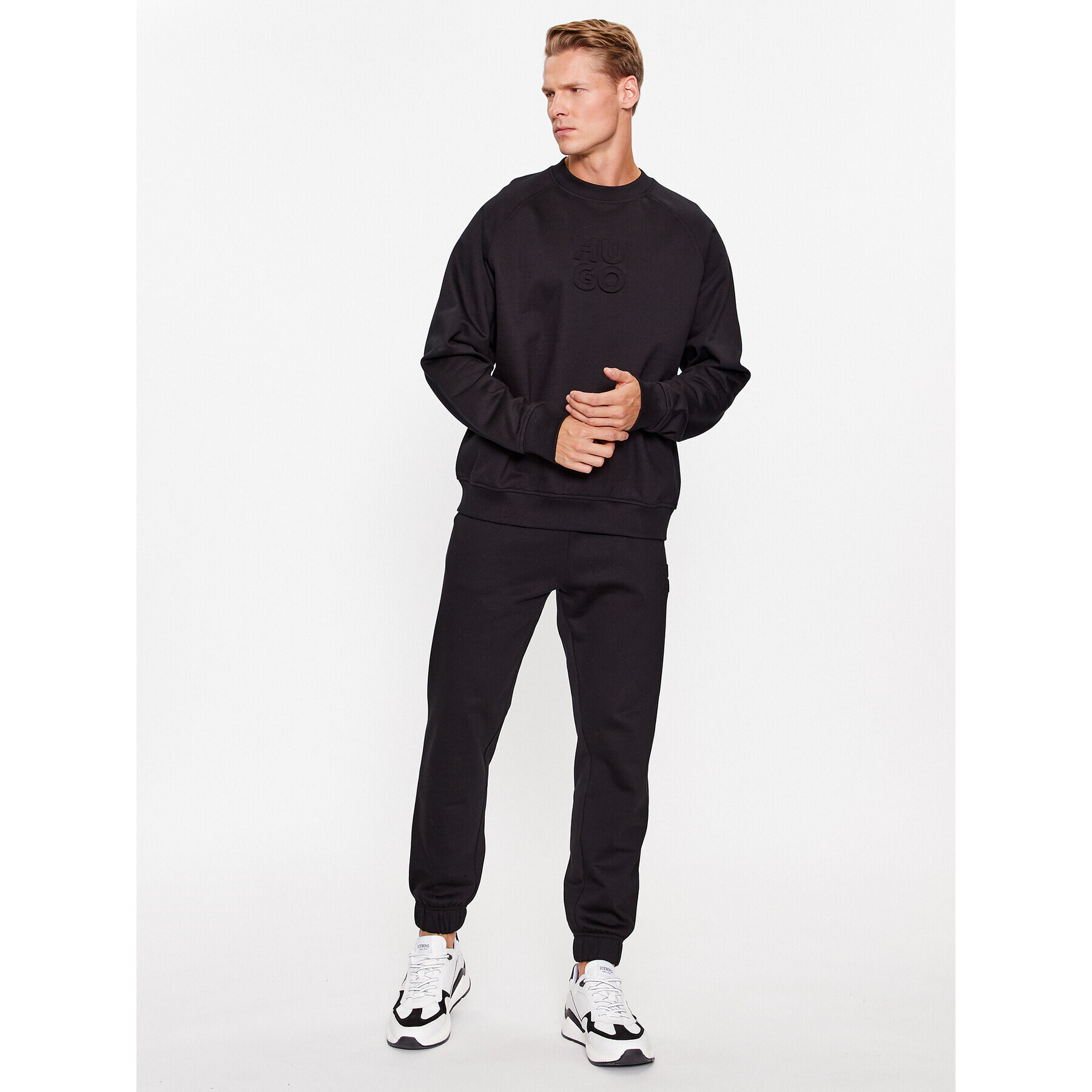 Hugo Суитшърт Dumbkin 50496640 Черен Relaxed Fit - Pepit.bg