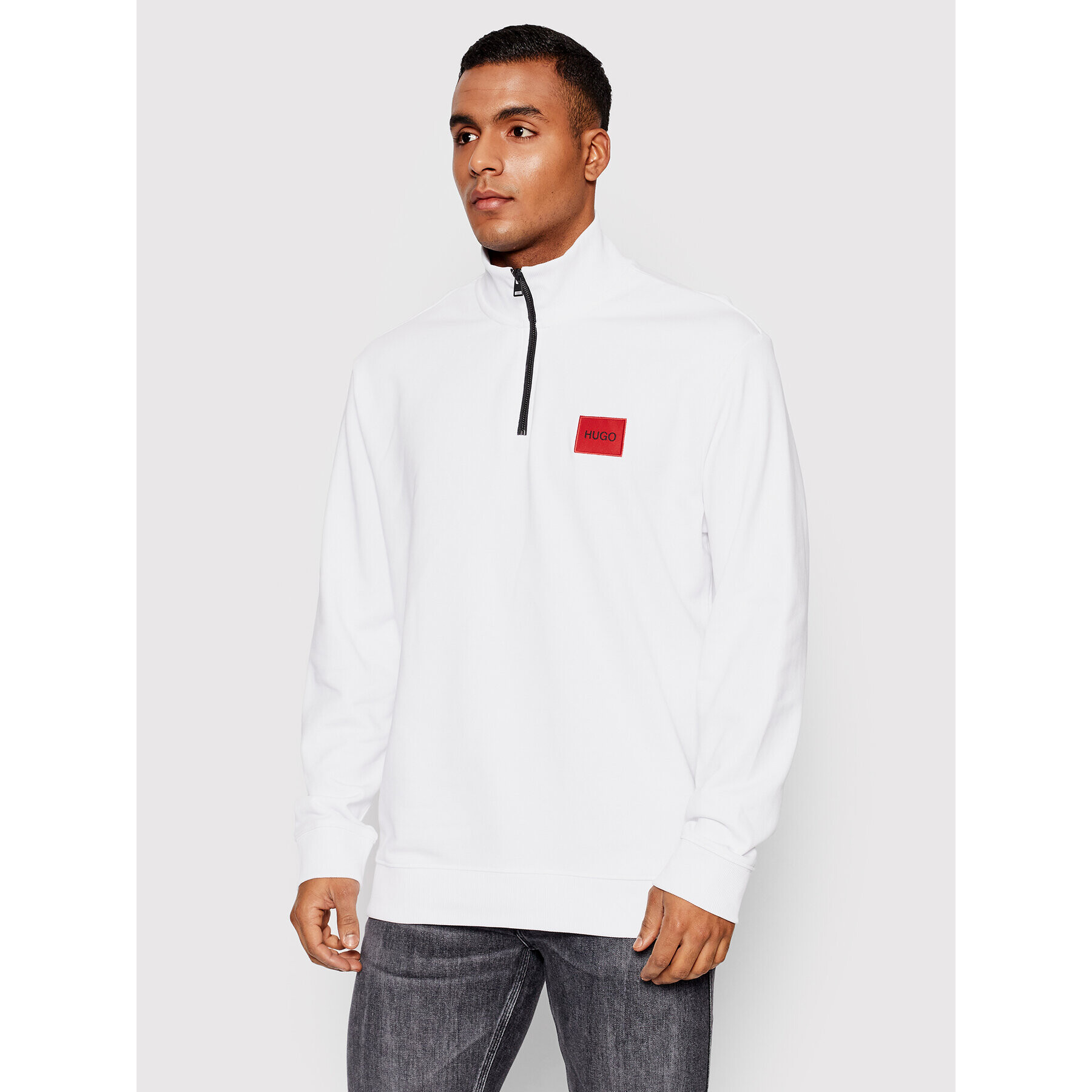 Hugo Суитшърт Durty 50470121 Бял Regular Fit - Pepit.bg