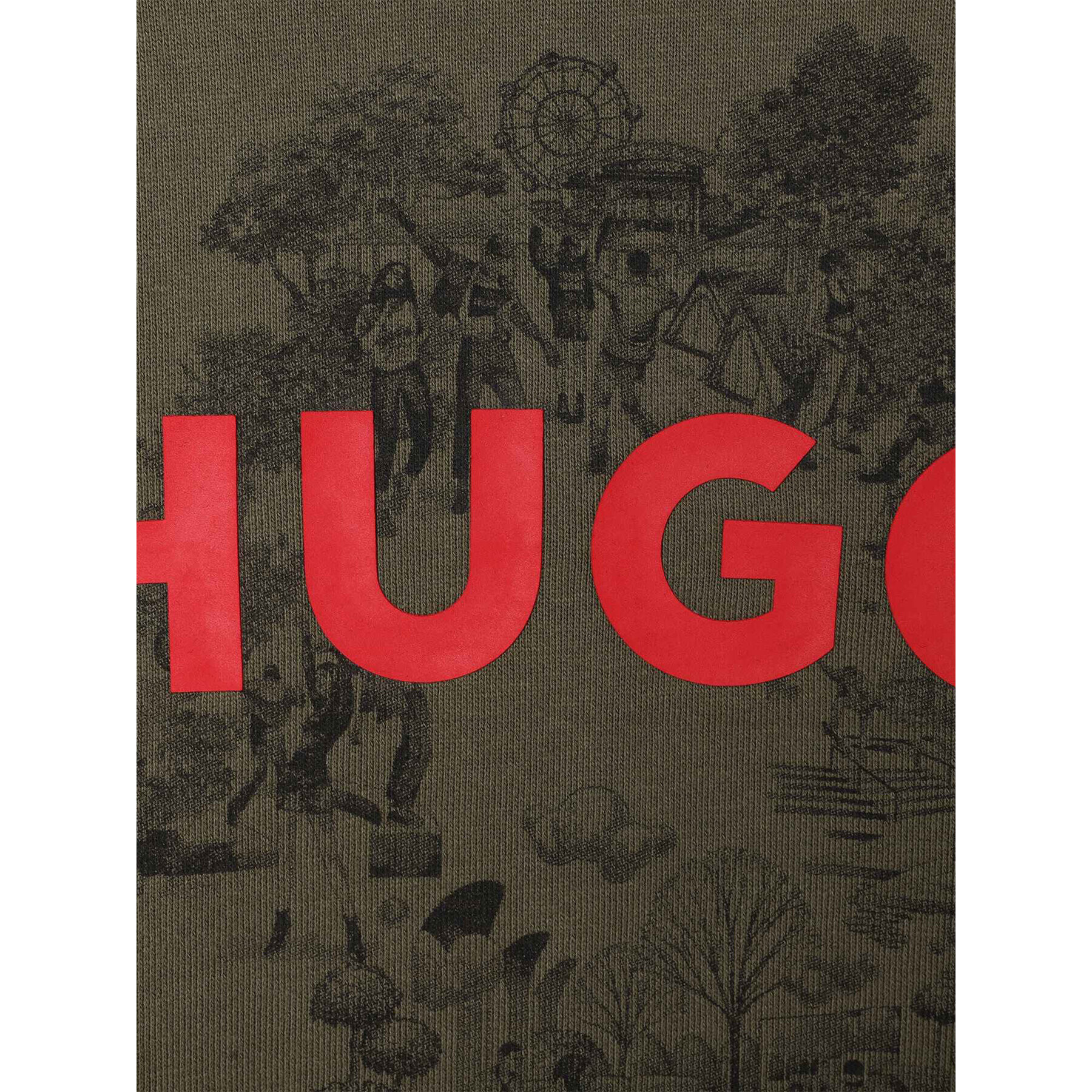 Hugo Суитшърт G25150 D Каки Regular Fit - Pepit.bg