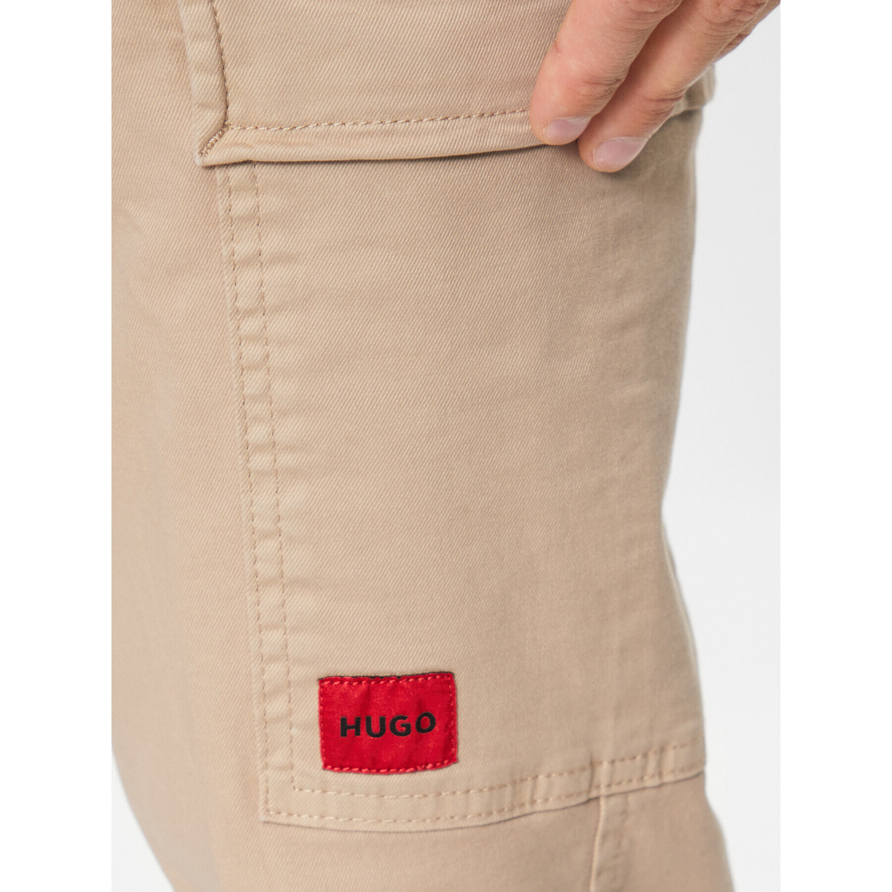 Hugo Текстилни панталони 50484022 Бежов Slim Fit - Pepit.bg