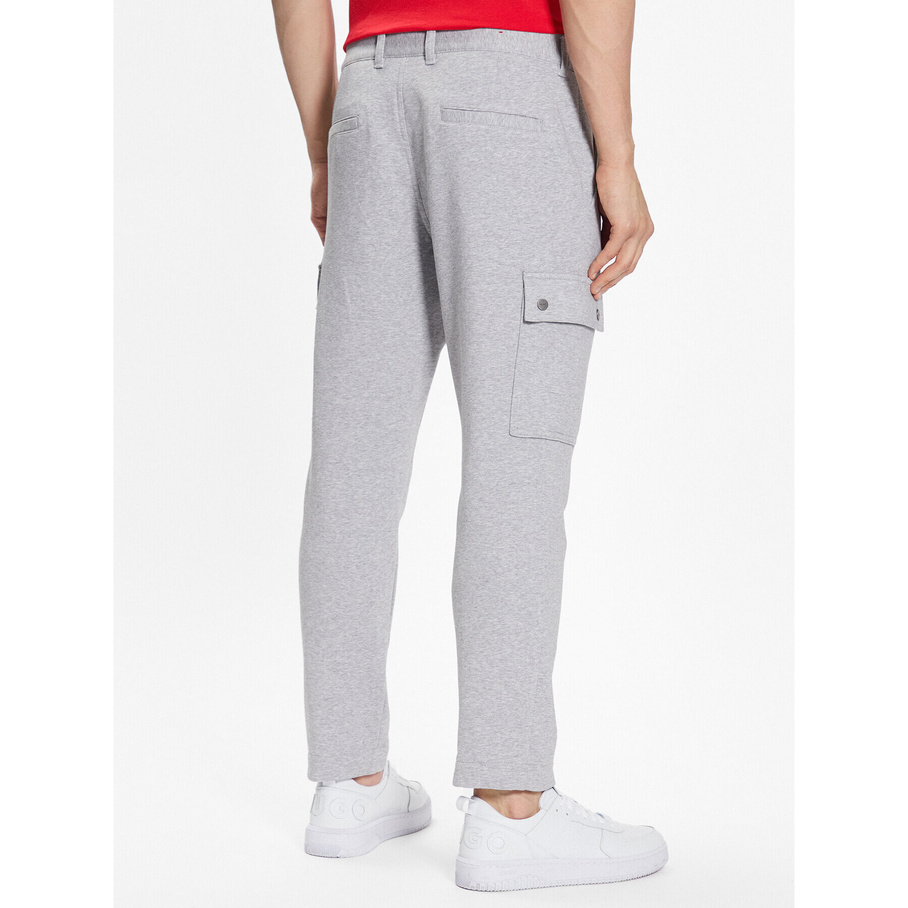 Hugo Текстилни панталони 50496123 Сив Slim Fit - Pepit.bg