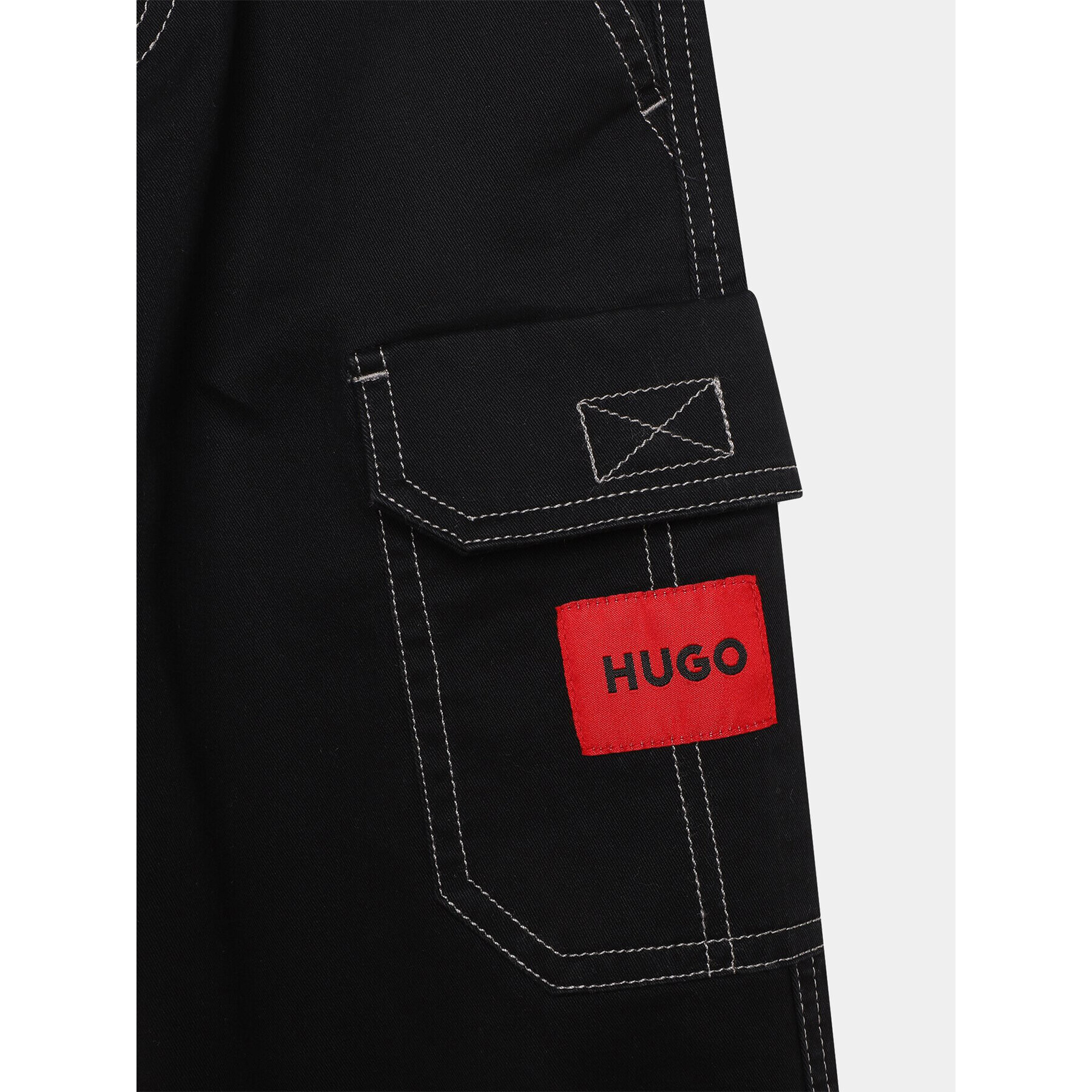 Hugo Текстилни панталони G24148 D Черен Loose Fit - Pepit.bg