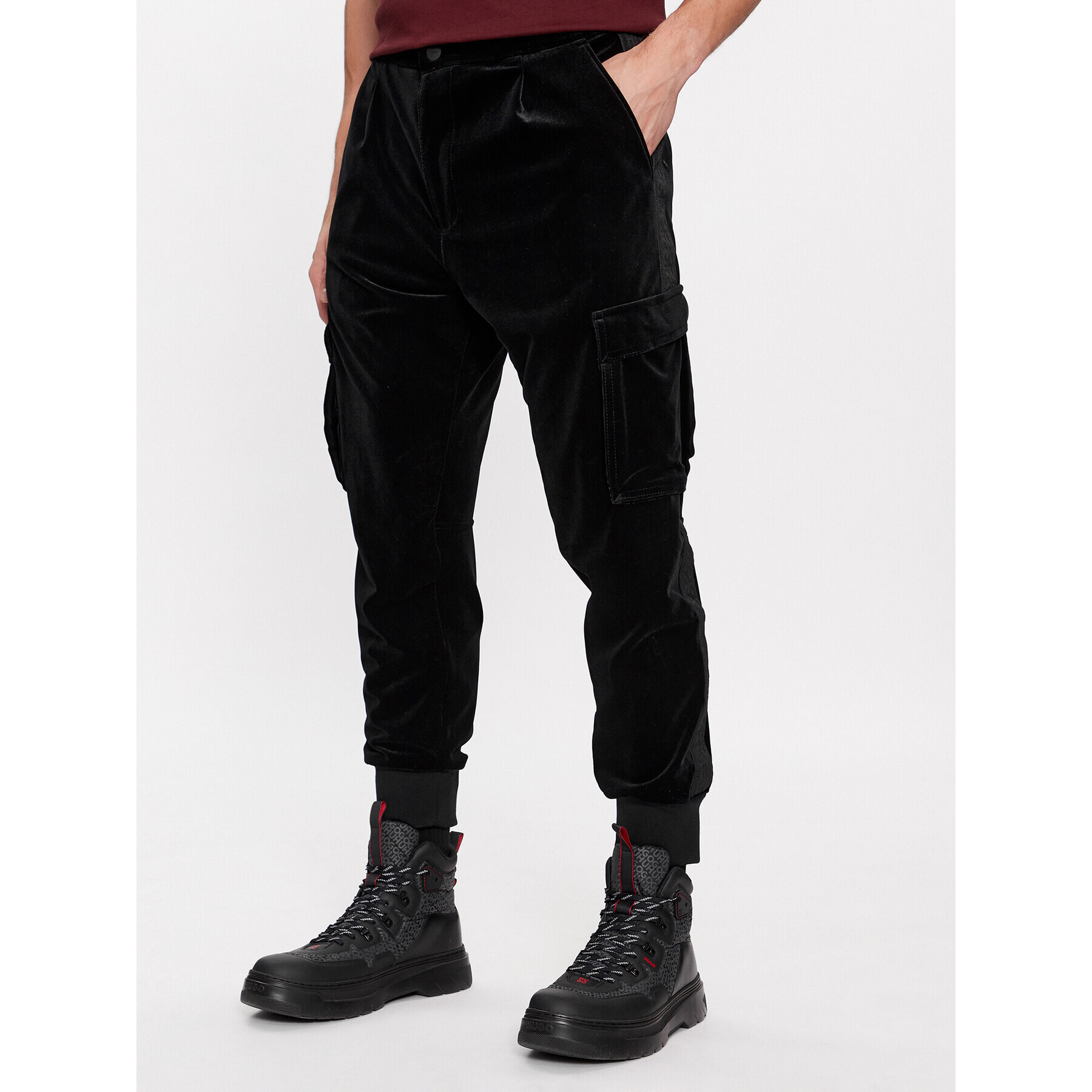 Hugo Текстилни панталони Glavin234 50499838 Черен Regular Fit - Pepit.bg