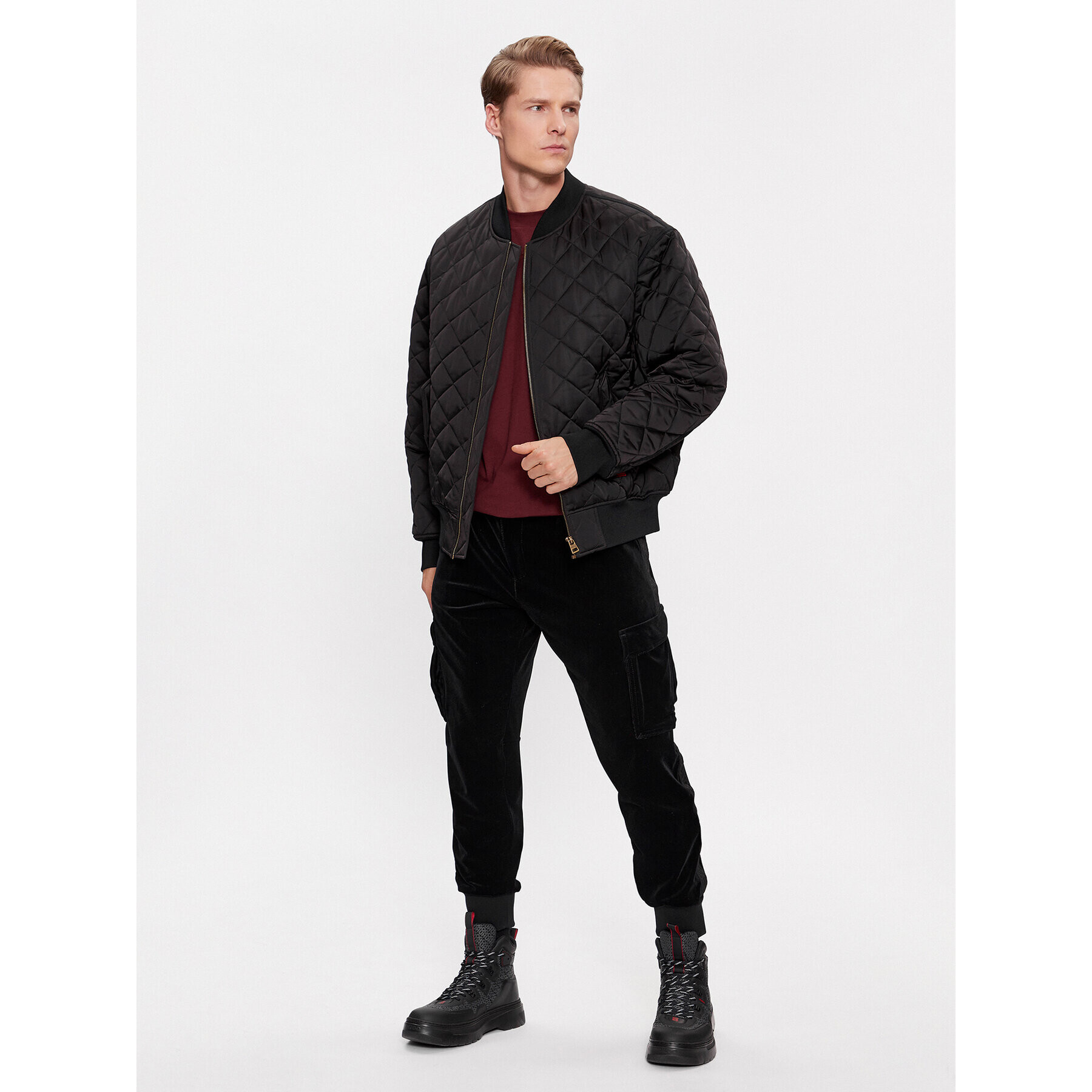 Hugo Текстилни панталони Glavin234 50499838 Черен Regular Fit - Pepit.bg
