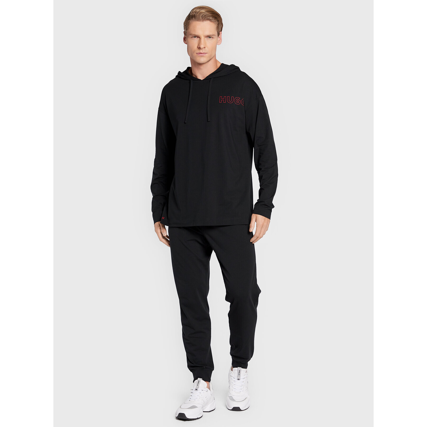 Hugo Тениска с дълъг ръкав Unite 50478917 Черен Regular Fit - Pepit.bg