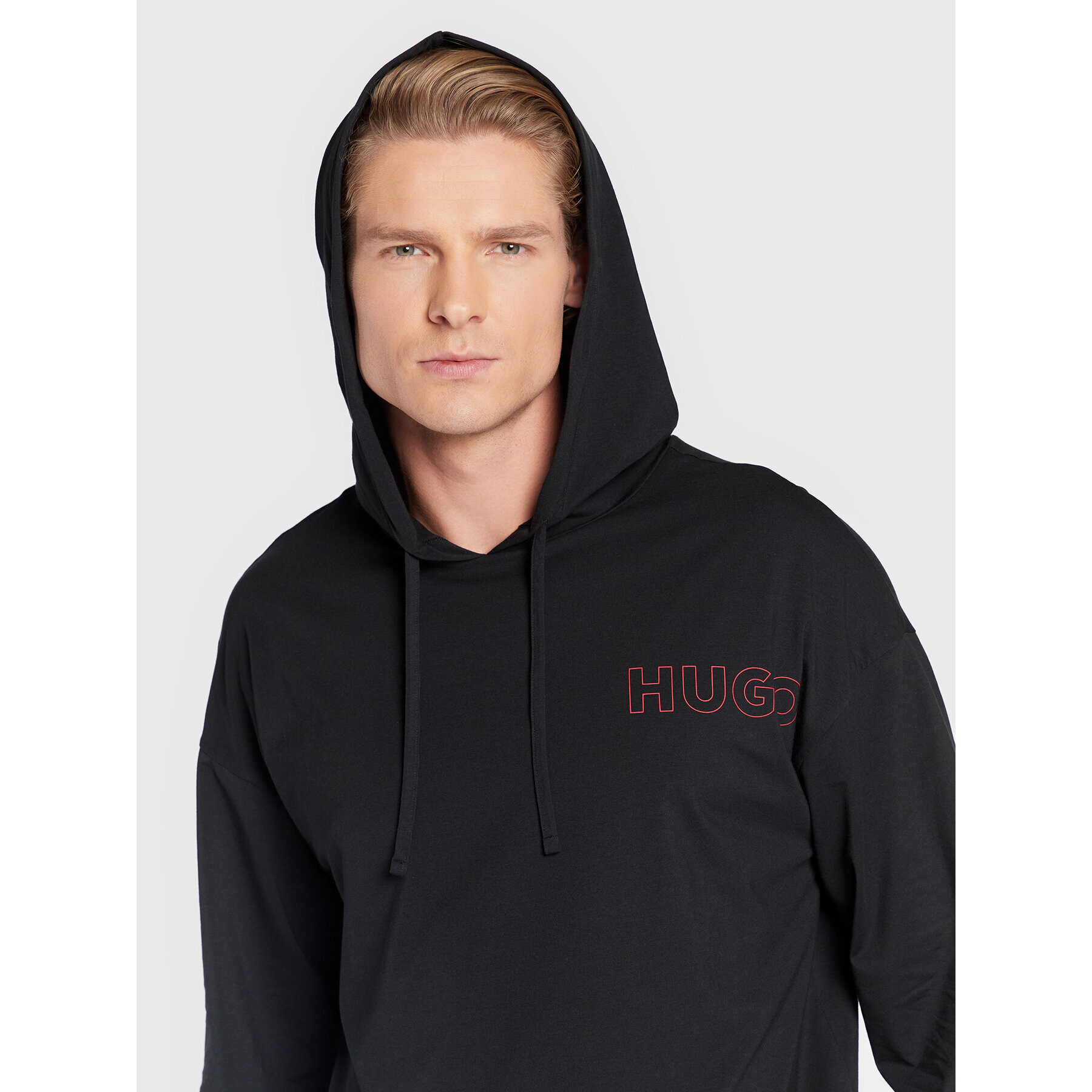 Hugo Тениска с дълъг ръкав Unite 50478917 Черен Regular Fit - Pepit.bg