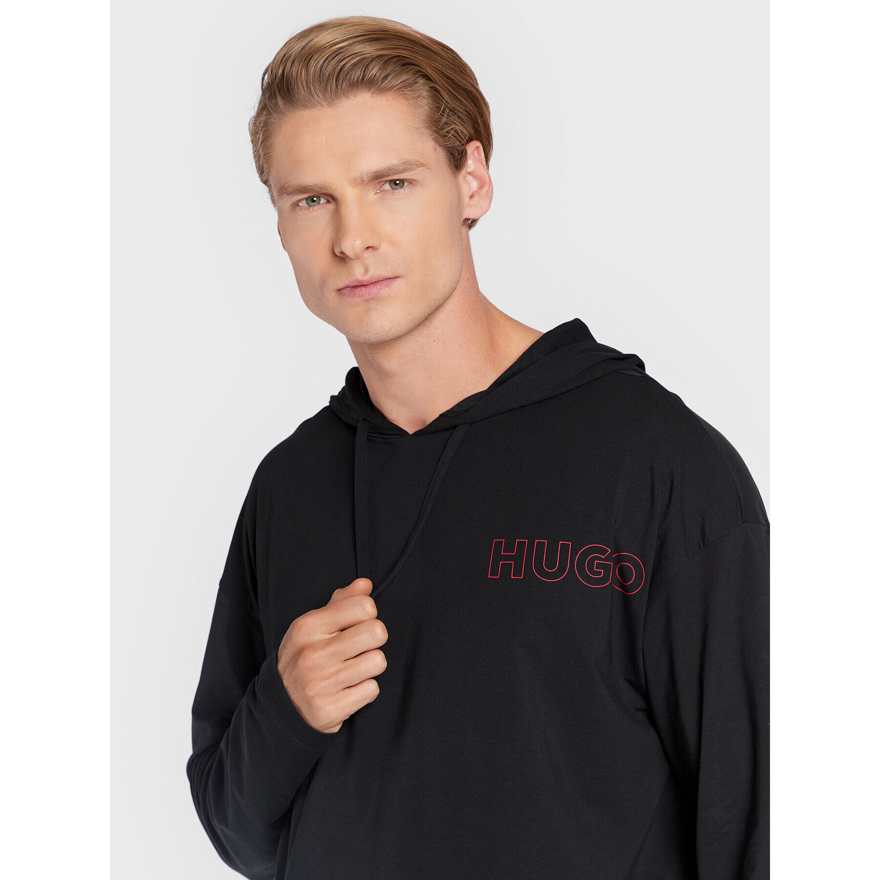 Hugo Тениска с дълъг ръкав Unite 50478917 Черен Regular Fit - Pepit.bg