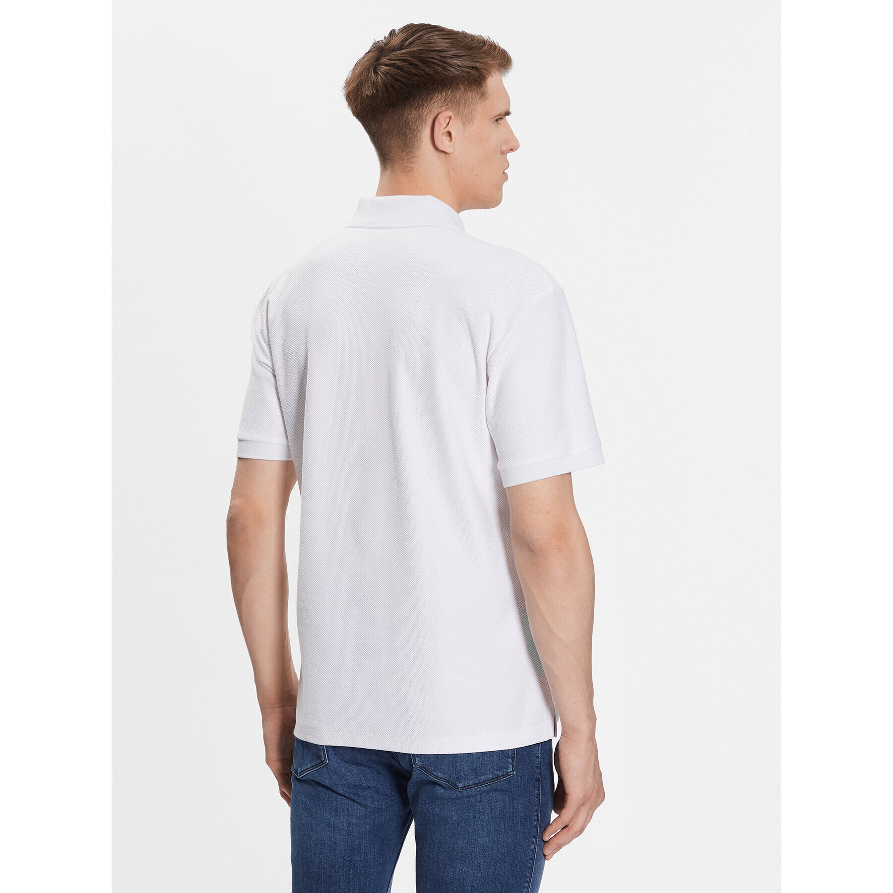 Hugo Тениска с яка и копчета 50488854 Бял Regular Fit - Pepit.bg